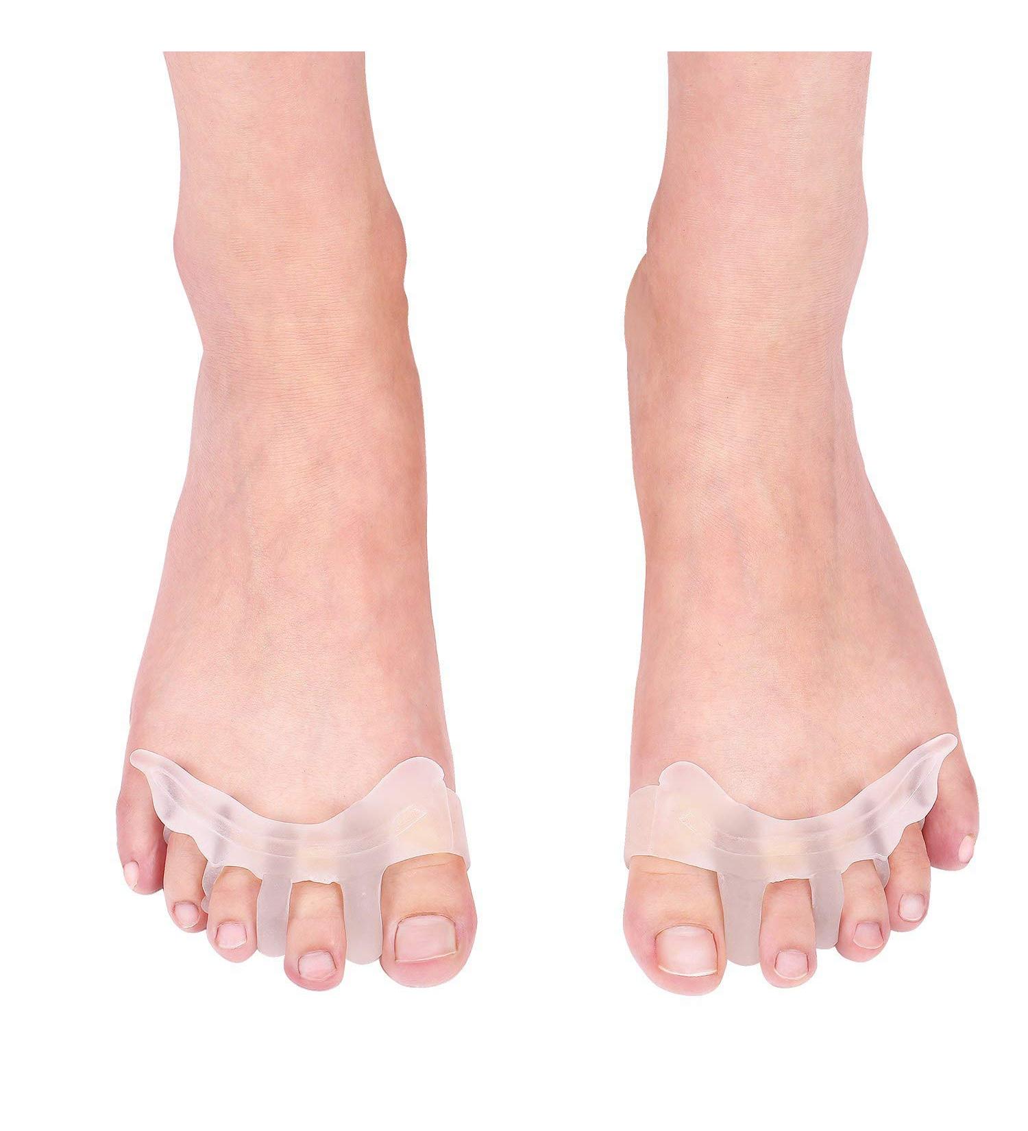 1 Pair Gel Toe Separators for Bunions & Overlapping Toes - Toe Straightener and Big Toe Corrector - Buy Online on GoSupps.com