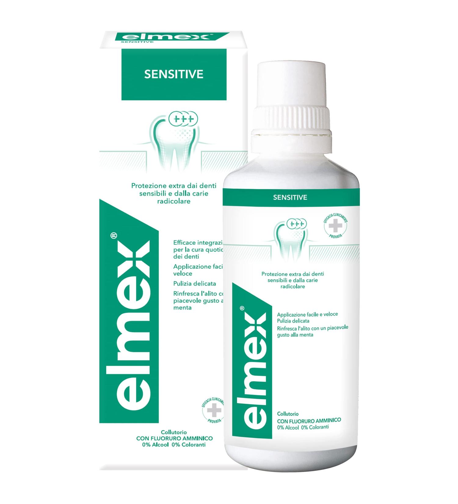 Elmex Sensitive 400ml plus mouthwash - Buy Online on GoSupps.com