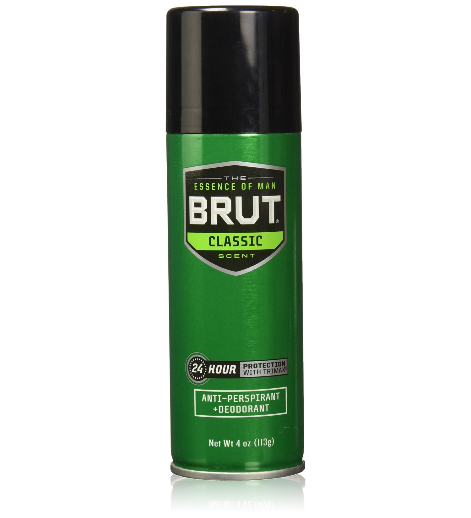 Brut Men Deodorant Aerosol Classic Scent Spray 4oz - Anti-Perspirant - Buy Online on GoSupps.com