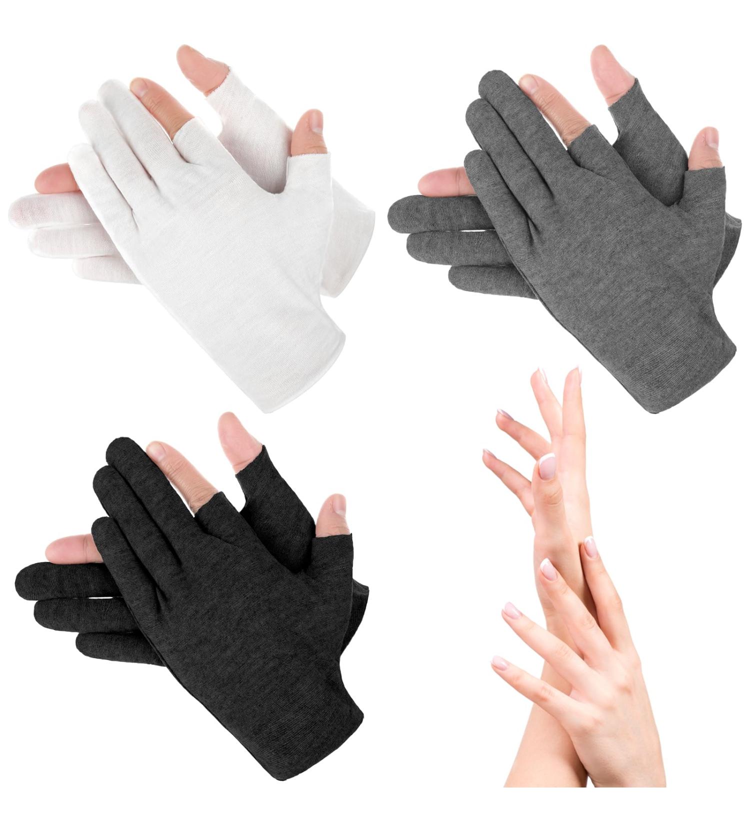3Pair Touchscreen Cotton Gloves for Eczema and Dry Hands - Moisturizing Gloves SPA Overnight Washable Lotion Hand Spa Treatment Gloves Repair Rough Cracked Dry Chapped Hands Skin for Women - Buy Online on GoSupps.com