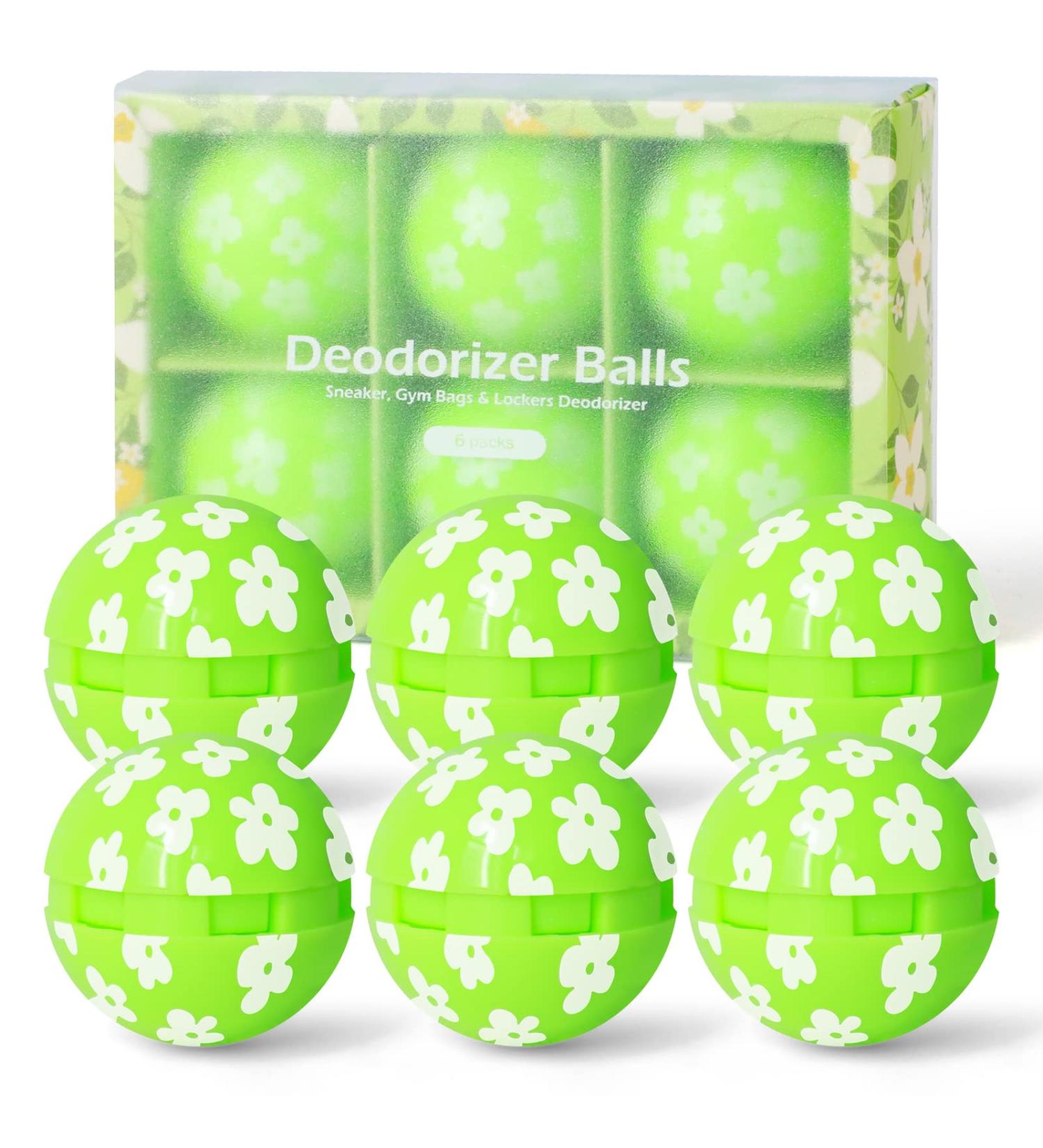 Sneaker & Shoe Deodorizer Balls - Fresh Jasmine Scent - 6 Pack - Buy Online on GoSupps.com