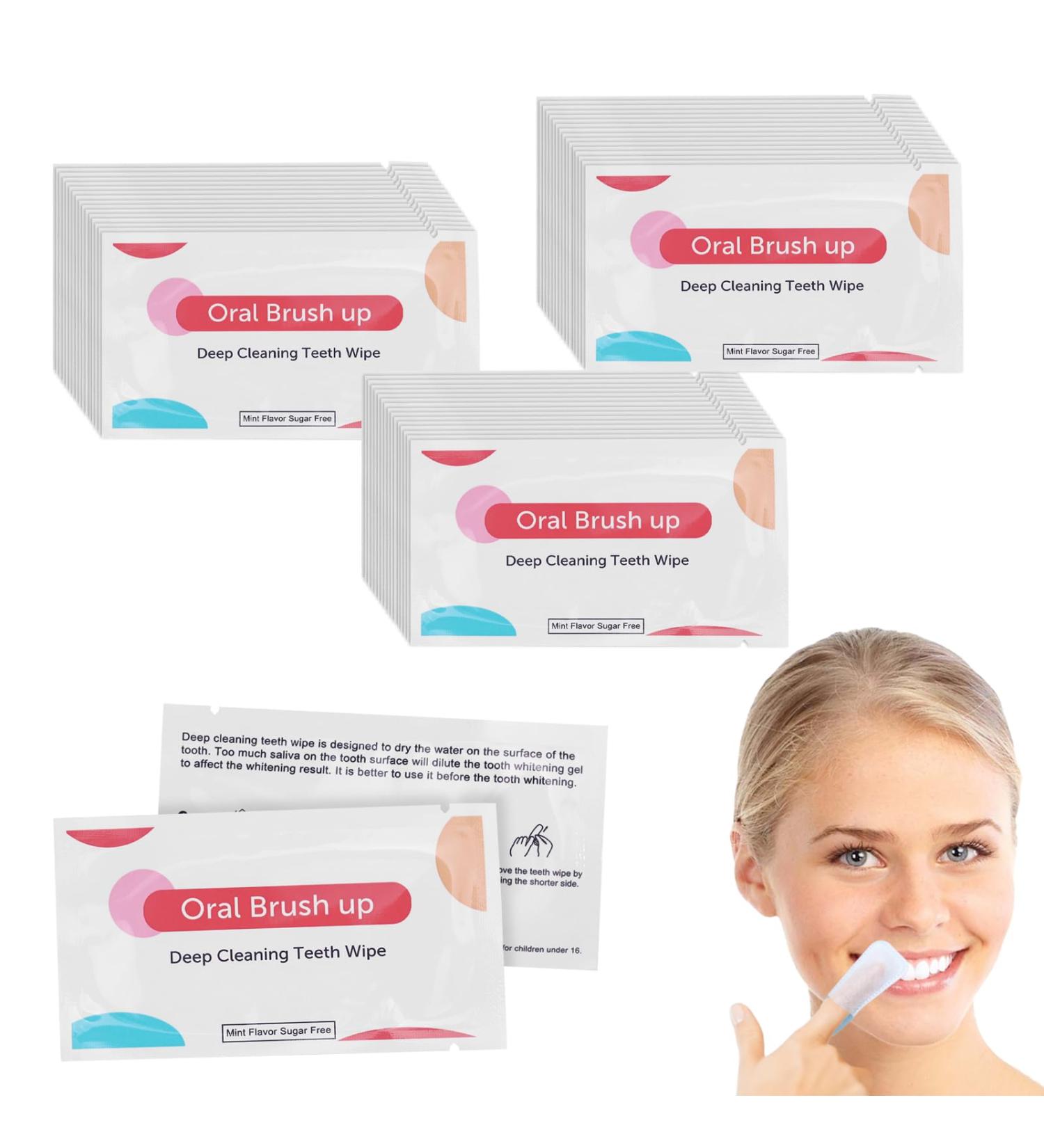 LLHQamt Disposable Tooth Cleaning Towels - Mint Taste Individually Packaged Perfect for Post-Meal Freshness (50 Pack) - Buy Online on GoSupps.com