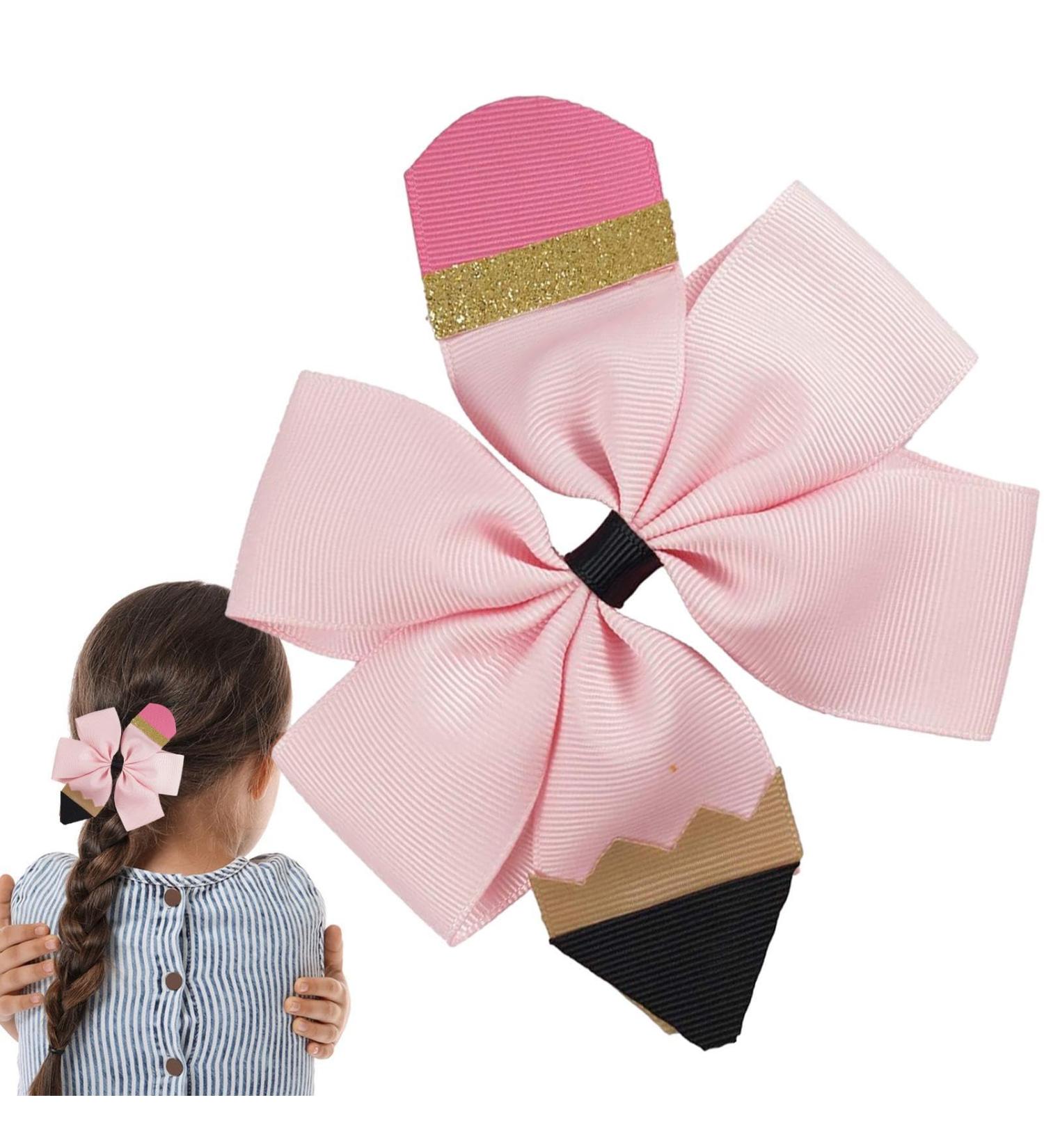 Bows for Girls - Non-slip Hair Clips for Girls | Hairpins with Sturdy Grosgrain Ribbon Bows Toddler Hair Clips Bows for Girls Pink - Buy Online on GoSupps.com