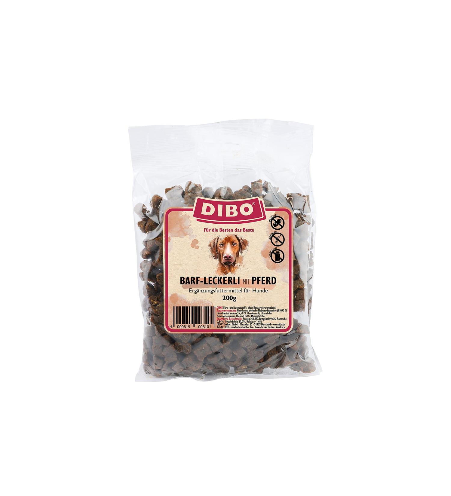 DIBO Barf Treats with Horse - Premium Training Snack (200g Pack) | International Shipping Available - Buy Online on GoSupps.com