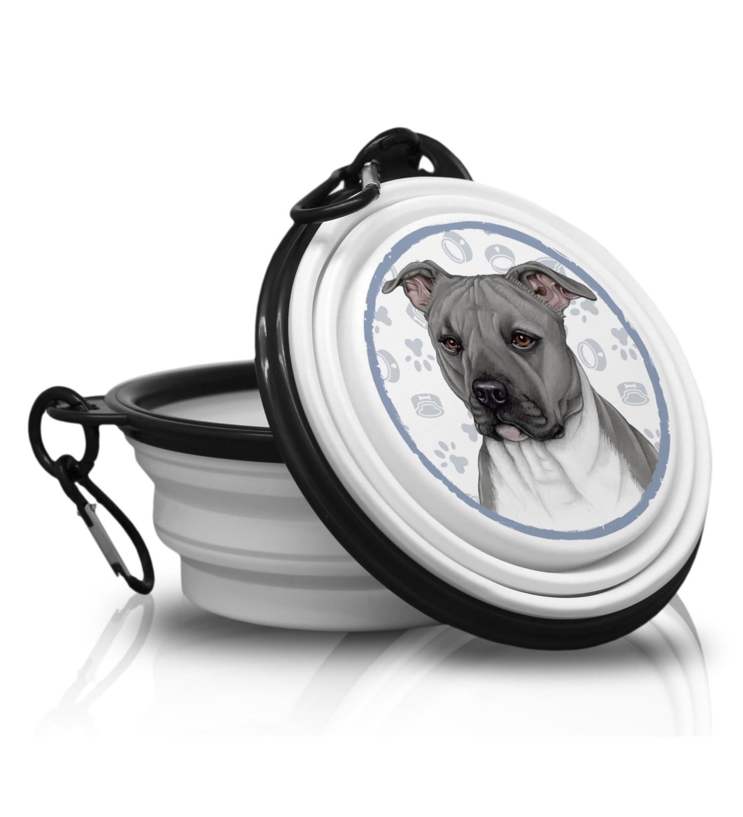 Pitbull Portable Foldable Drinking Bowl with Carabiner | On-the-Go Pet & Food Bowl - Handy & Unique - Buy Online on GoSupps.com