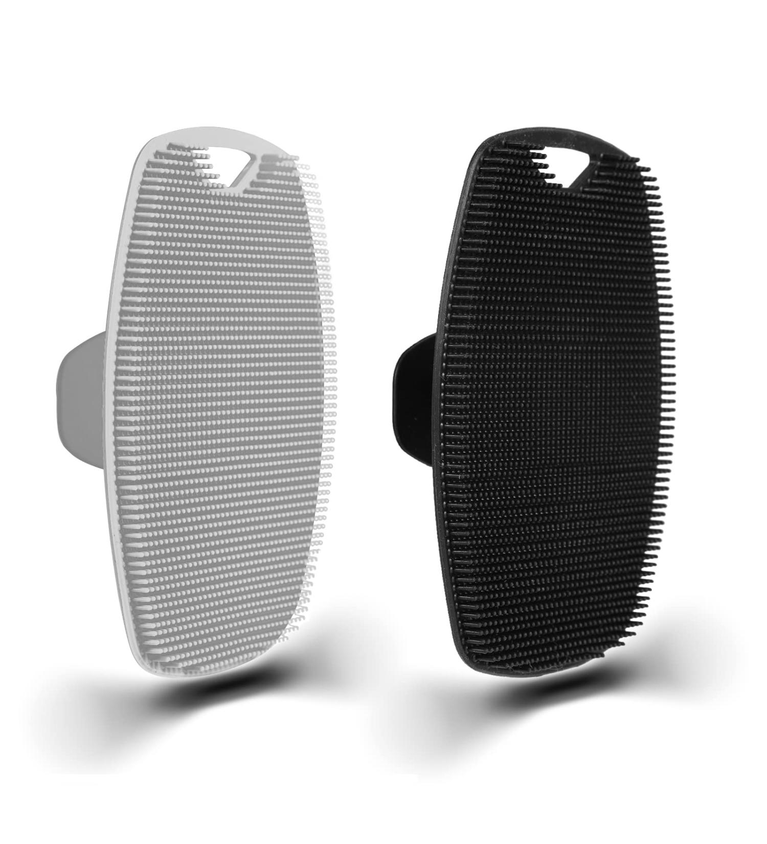 2pcs Silicone Body Scrubber Set - Exfoliating Massage Brush for Shower Cleaning - Buy Online on GoSupps.com