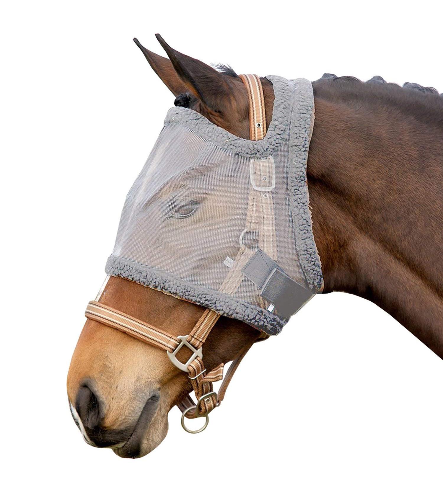 QHP fly mask without ears color:grey size:Cob thoroughbred grey