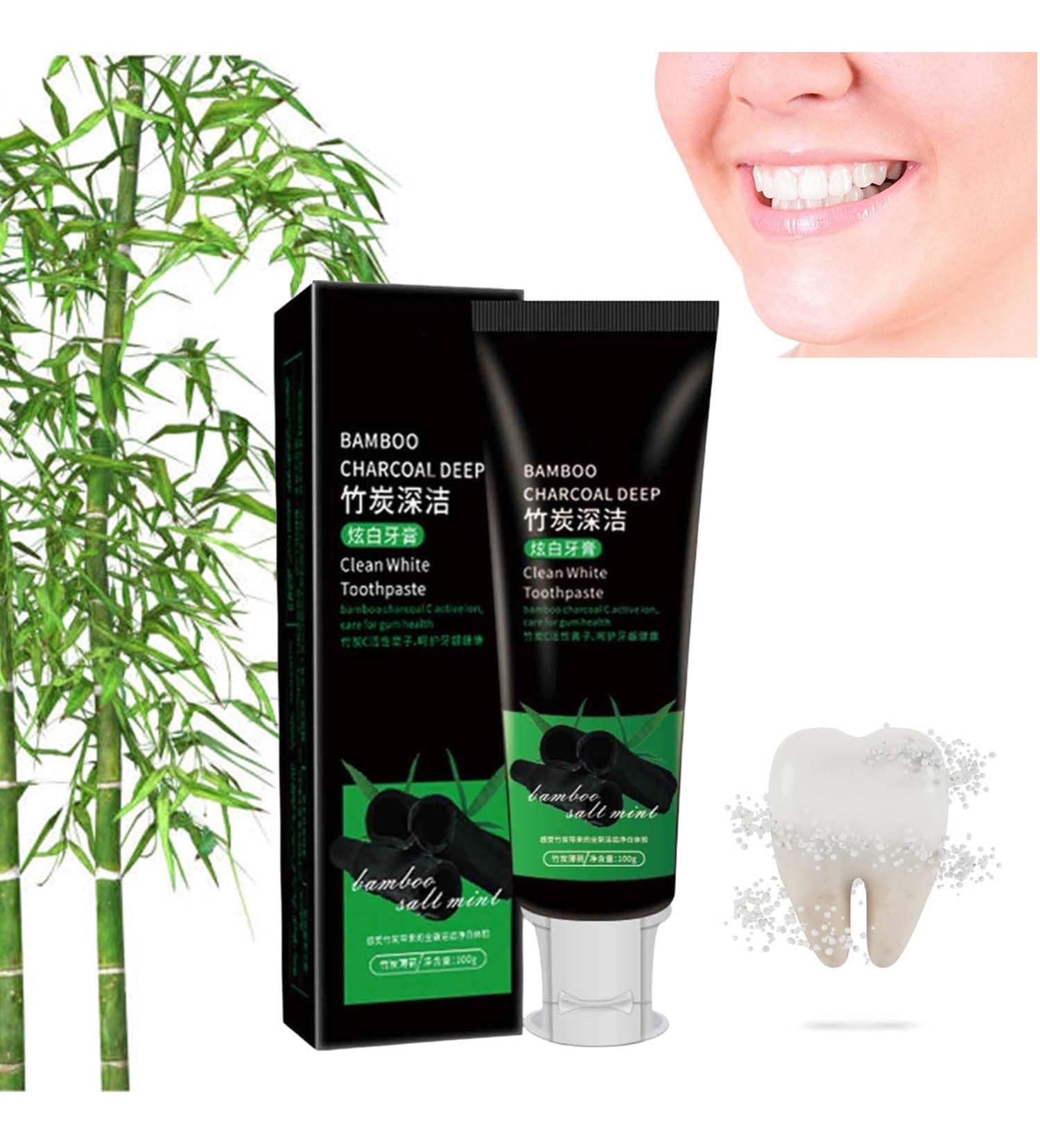 Yanjiayi Bamboo Charcoal Toothpaste - Deep Clean Fresh Breath & Stain Removal (1PC) | Aktivo Carbon Formula for Whiter Teeth - Buy Online on GoSupps.com