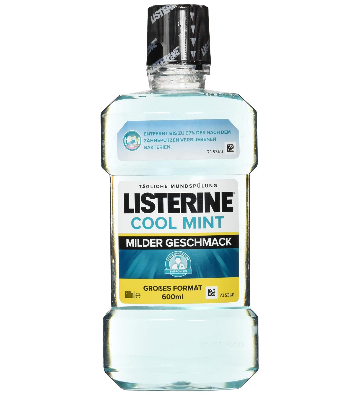 Buy Listerine Cool Mint Mouthwash 600ml - Effective Fresh Breath & Oral Care | International Shipping Available - Buy Online on GoSupps.com