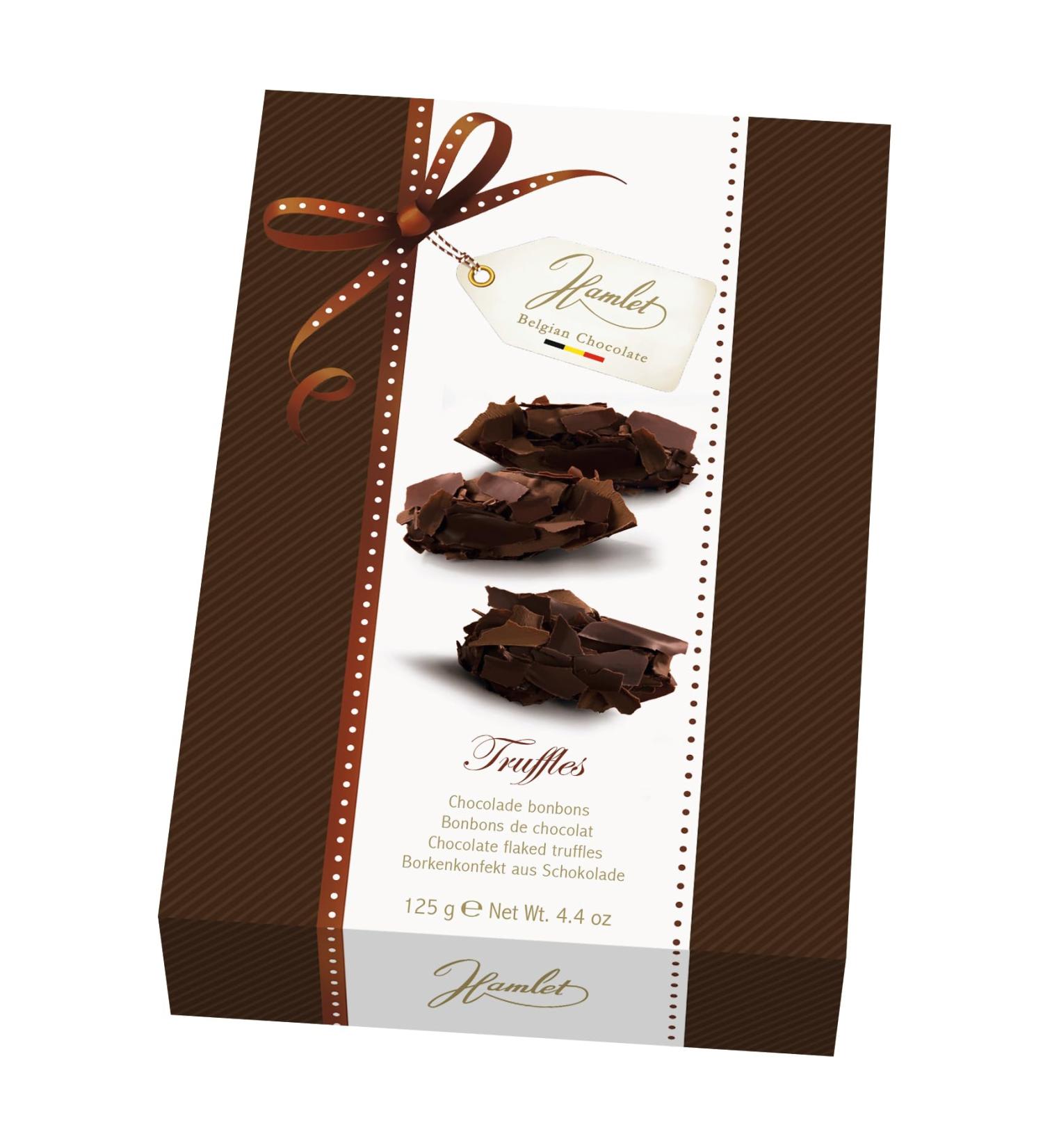 Hamlet Belgian Chocolate | Dark Chocolate Flake Truffles in Beautiful Gift Box | 10 pieces of Belgian Chocolate 125g - Buy Online on GoSupps.com