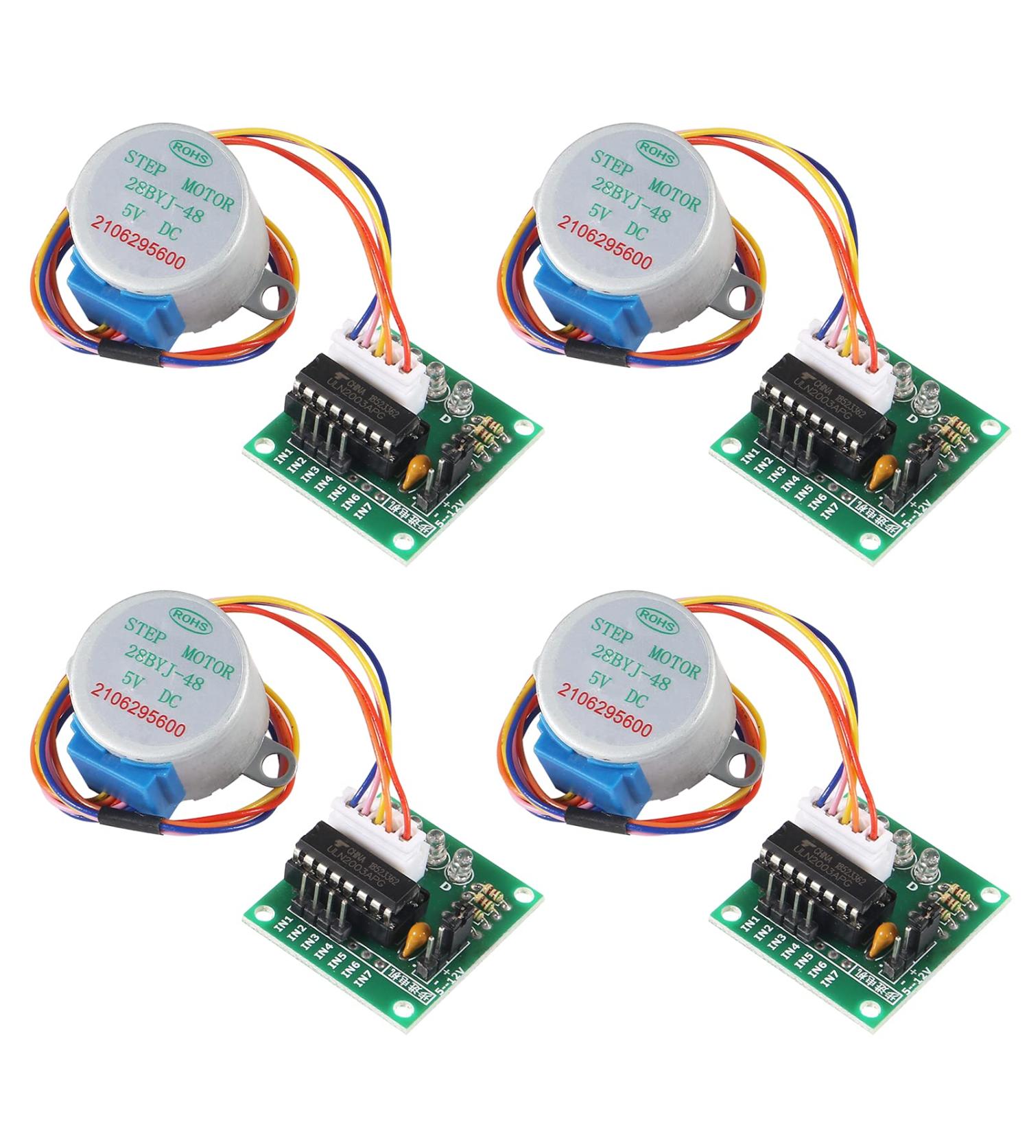 Aoicrie 4Sets 28BYJ-48 DC 5V Stepper Motor + ULN2003 Driver Test Module Board - Buy Online on GoSupps.com