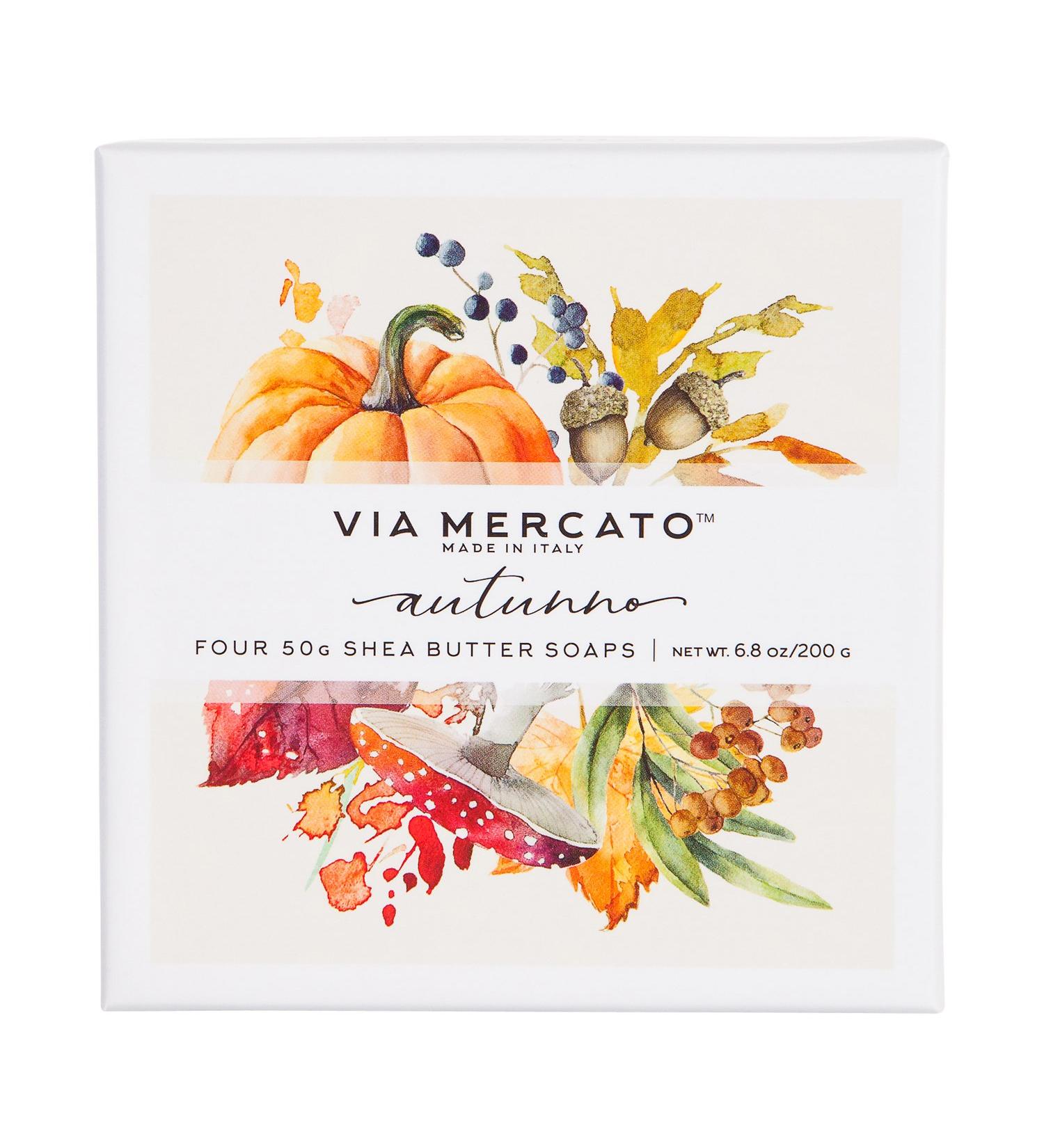 European Soaps Via Mercato Autumno Shea Butter Soaps Set - 4x50g Premium Natural Bars - Buy Online on GoSupps.com