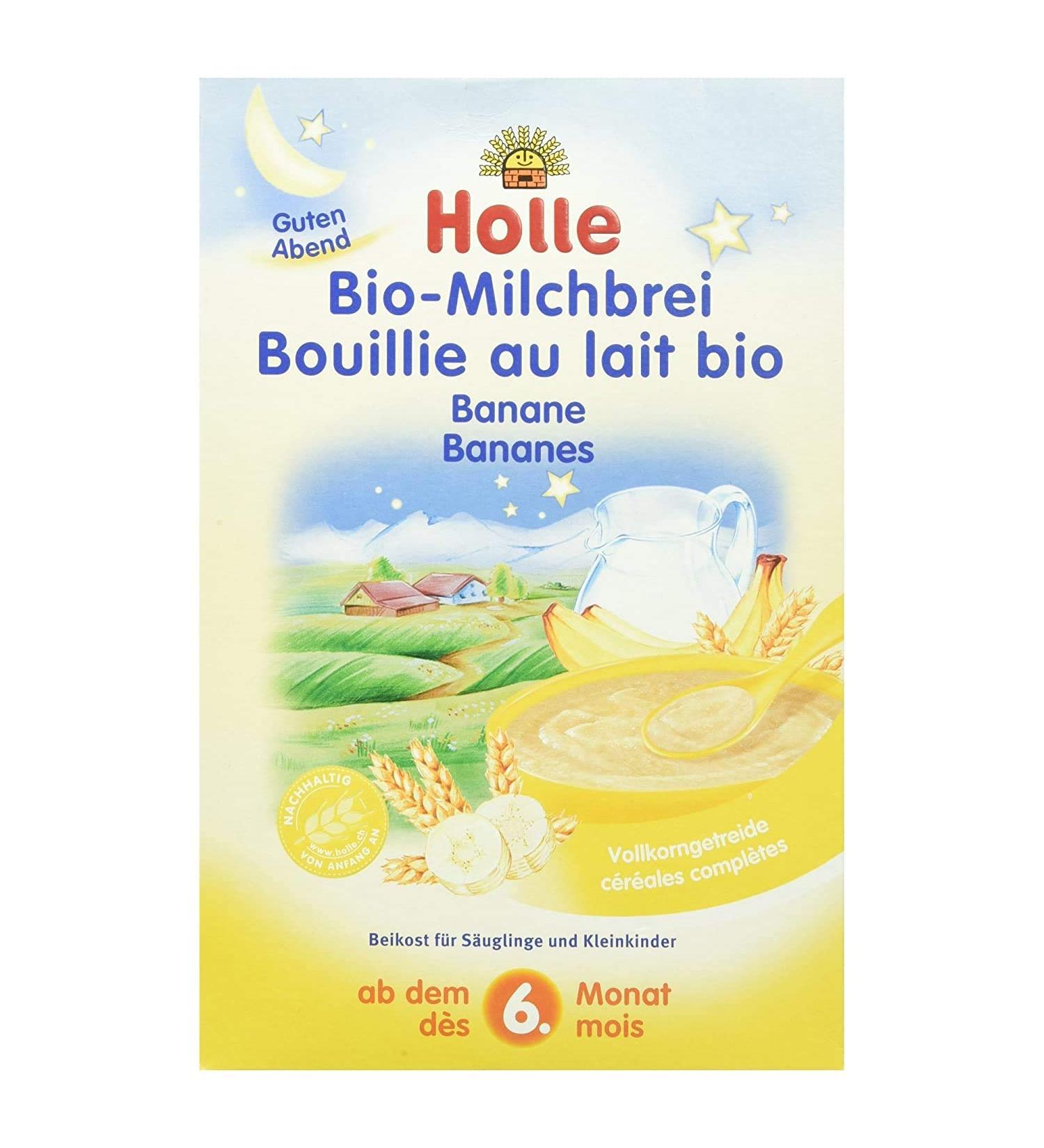 Holle Organic Milk Porridge Banana Pack of 3 (3 x 250 g) Banana 250 g (Pack of 3)