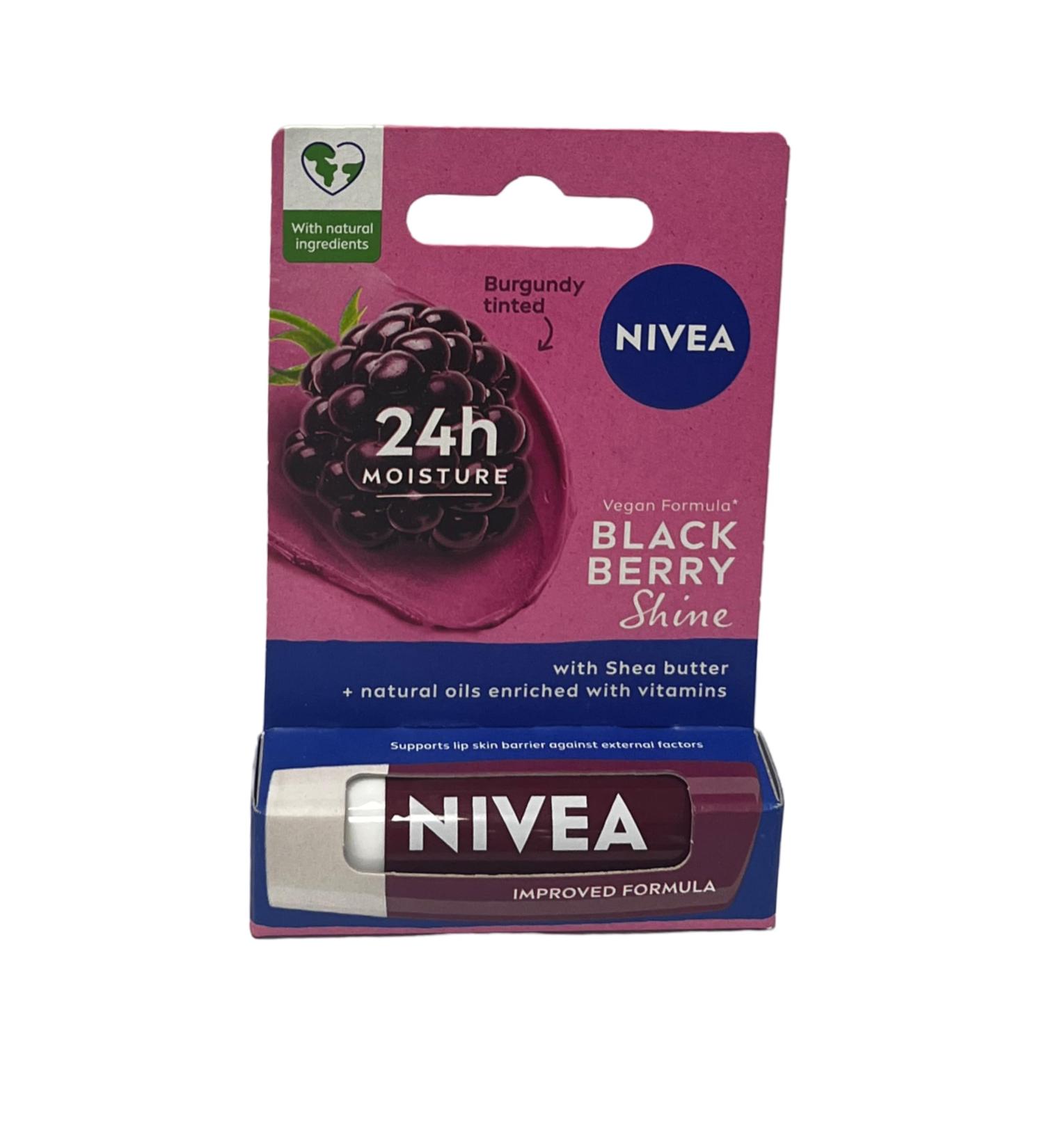  NIVEA NIVEA Blackberry Shine Lipstick Care 4.8 g - Buy Online on GoSupps.com