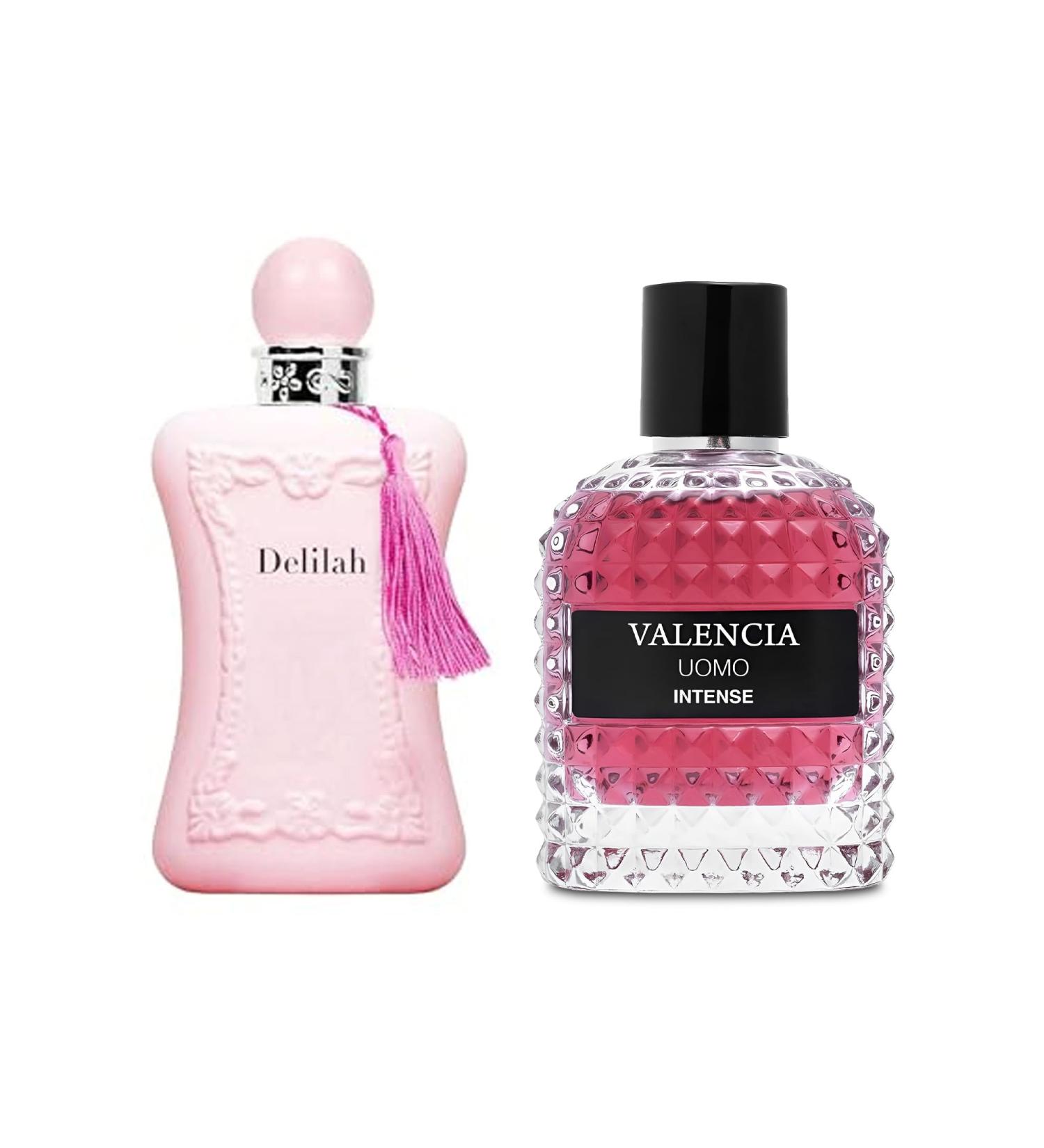 Women's Delilah&Valencia Uomo Intense Perfume Set Romantic Floral Scent Eau De Parfum Spray for Women 3.4 Fl Oz Each Bottle Daily Used Fragrance - Buy Online on GoSupps.com