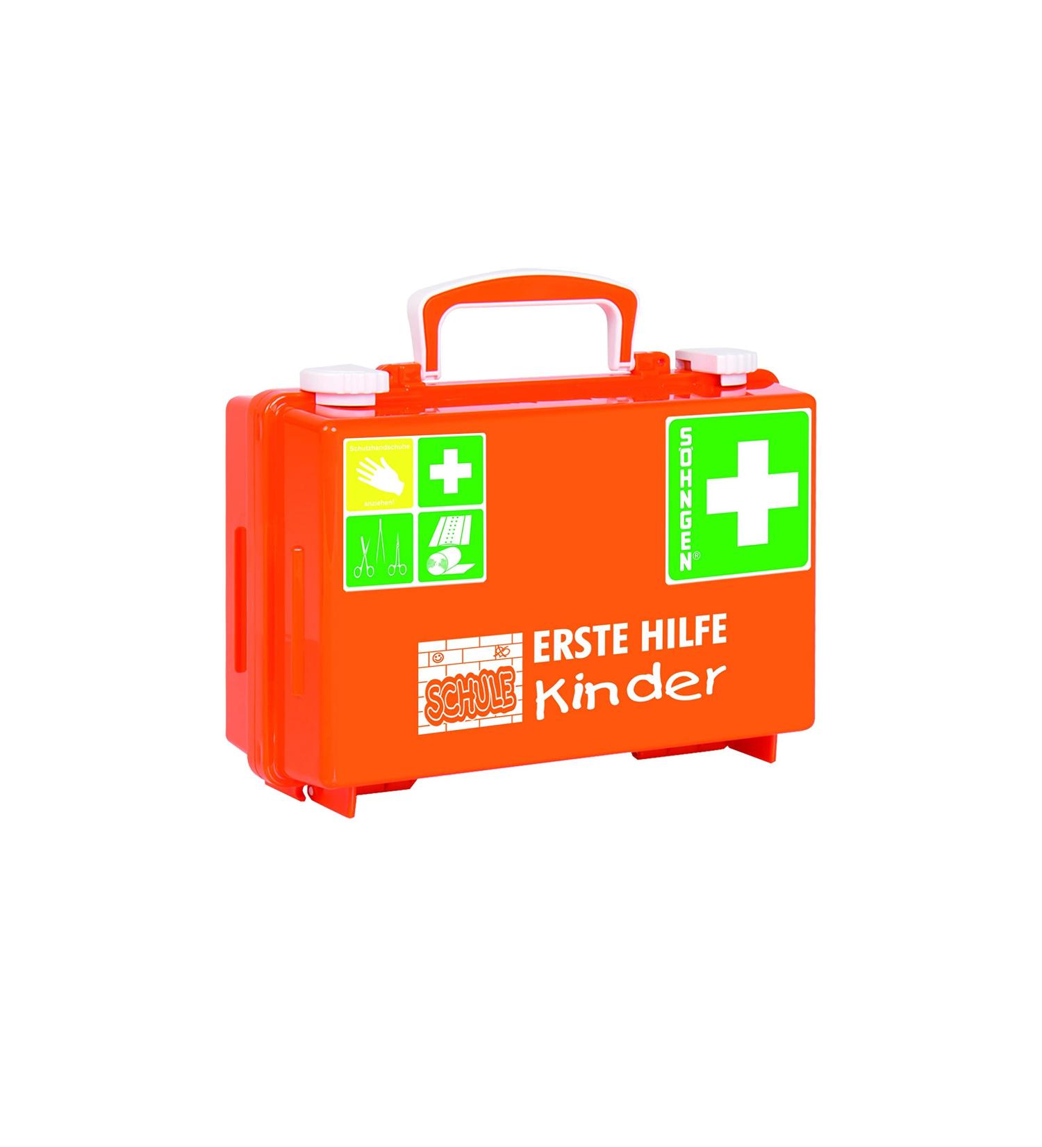 S hngen First Aid Suitcase Quick-CD Kombi - Orange Children's Emergency Kit for Ages 6+ | Essential Plasters & Care - Buy Online on GoSupps.com