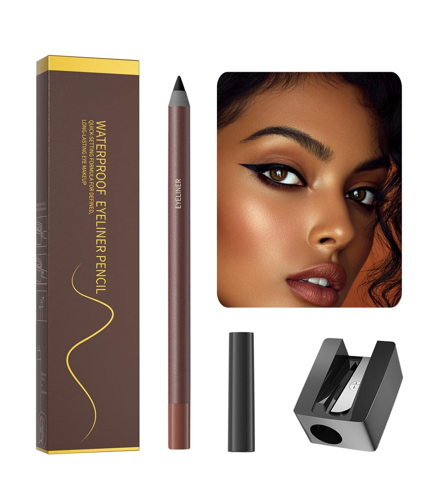 Eyeliner Pencils | Gel Eye Pencil with Sharpener | Waterproof smooth application long-lasting wear enhances the beauty of women's makeup and - Buy Online on GoSupps.com