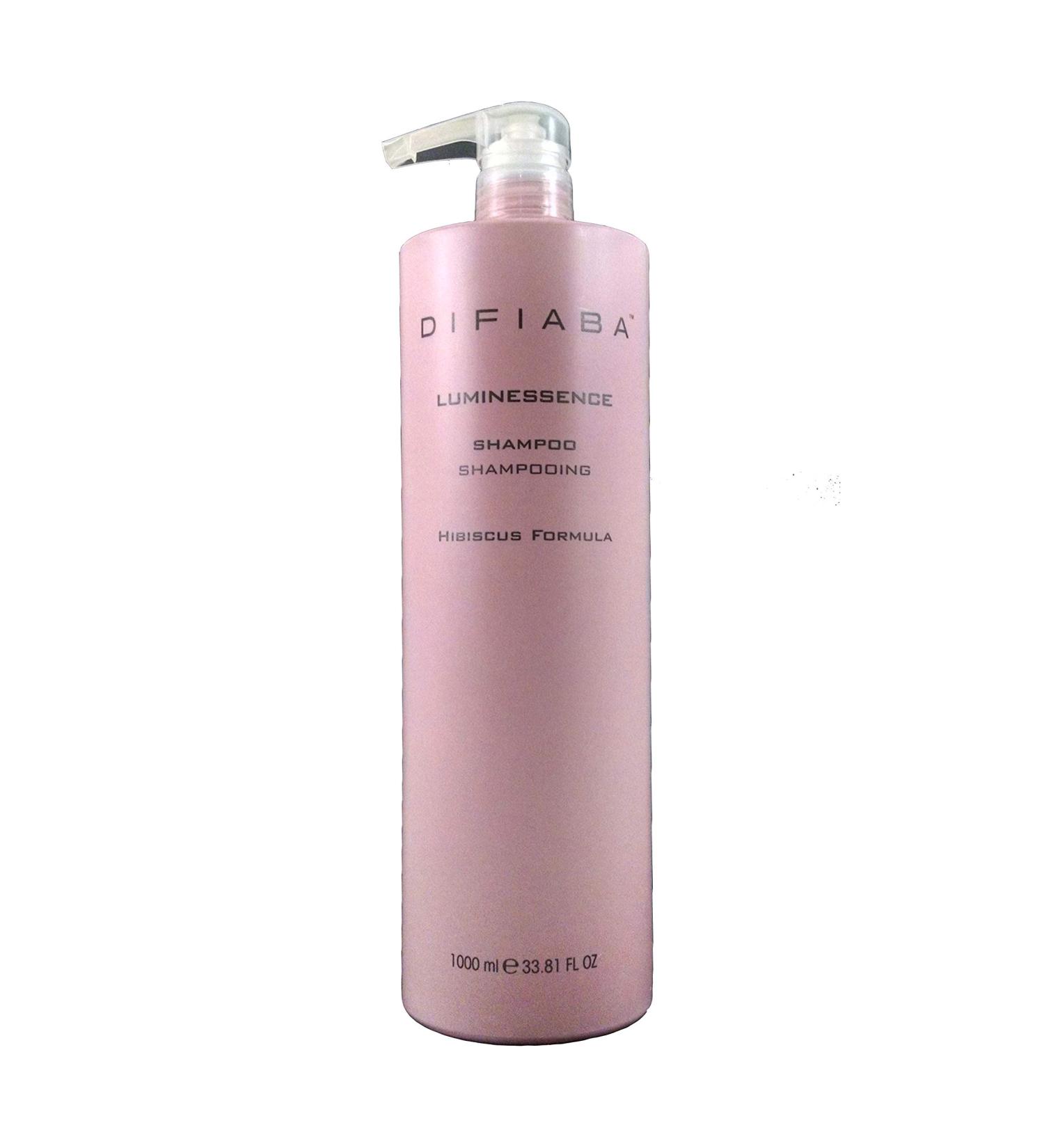 DIFIABA - Hibiscus Formula Moisturizing Shampoo - Long-Lasting Luminous Shine - Strengthens & Gently Cleanses Hair - For Daily Use - All Hair Textures - W/Linseed Sunflower Shea Butter & Gotu Kola