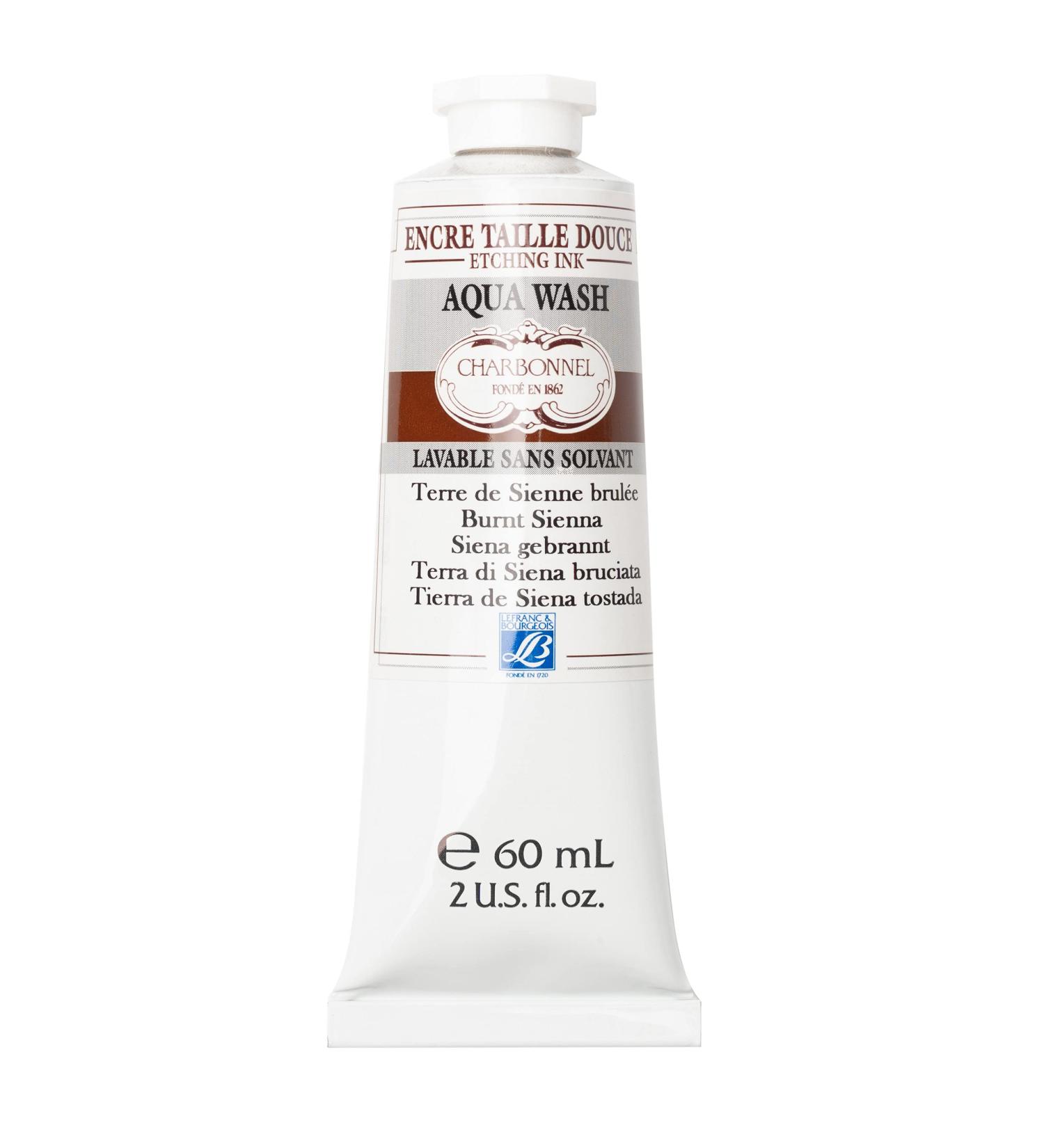 Charbonnel Aqua Wash Etching Ink  60 ml  Burnt Sienna 60 mL Burnt Sienna