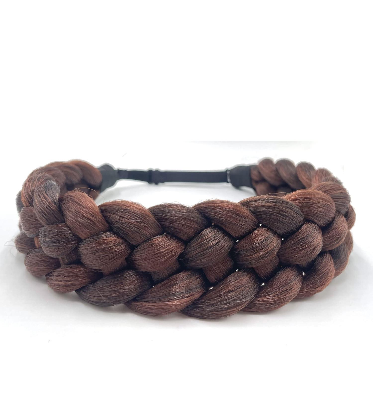 STHEJFB Braided Headband - Wide Chunky Bohemian Style for Women - Dark Brown - Buy Online on GoSupps.com