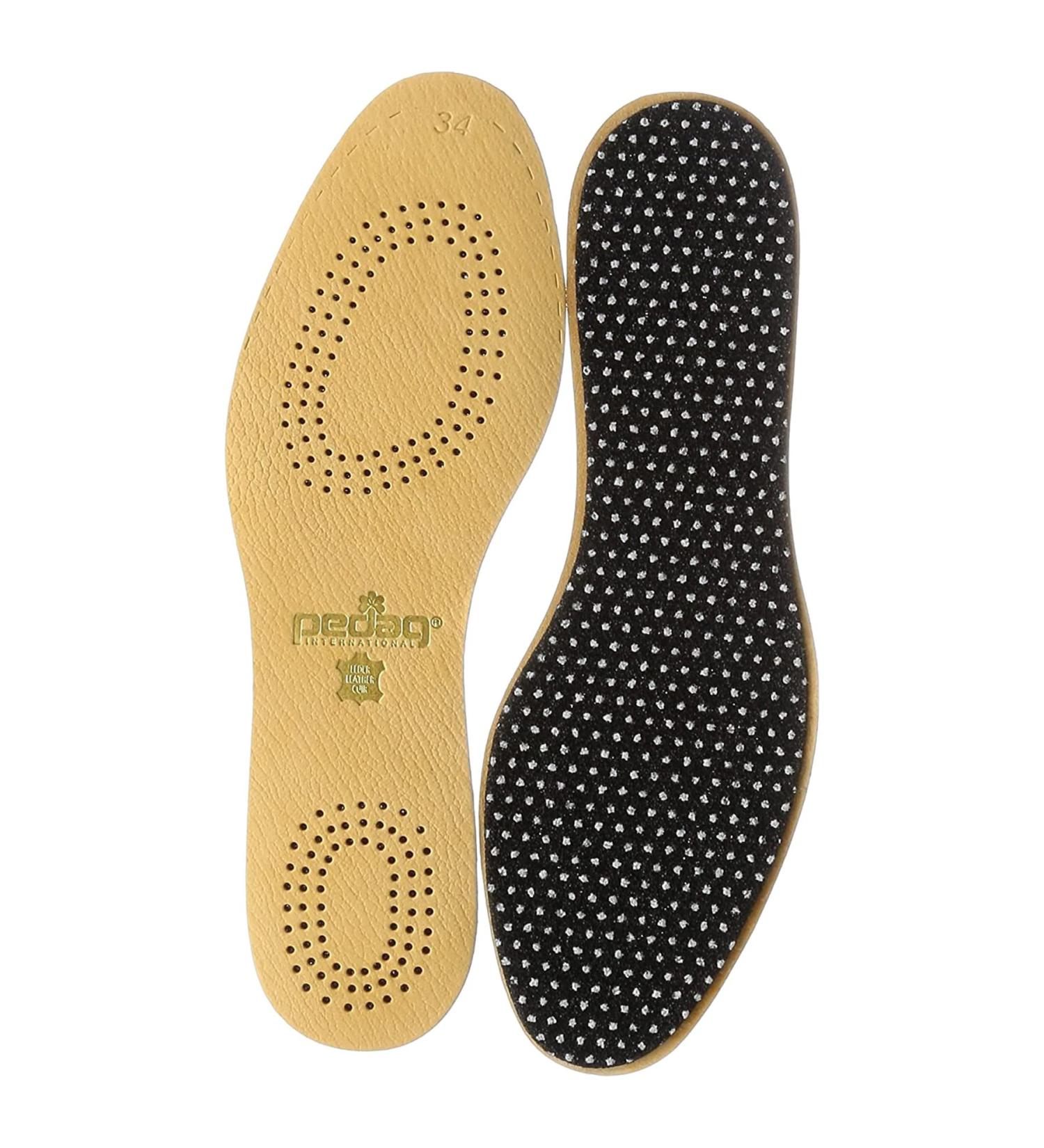 pedag Leather Insole with Sweat-Wicking Carbon Layer - Handmade in Germany - Tan - US M11 / EU 44 - Ideal for Pumps and Dress Shoes - Buy Online on GoSupps.com