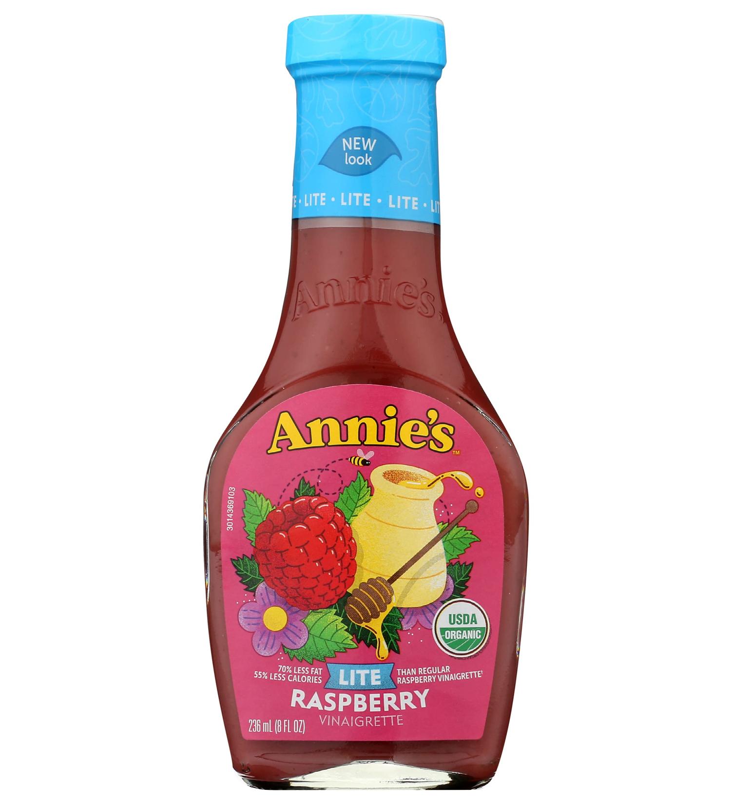 Annie's Gluten Free Lite Raspberry Vinaigrette Dressing - 8 fl oz Bottle - Buy Online on GoSupps.com