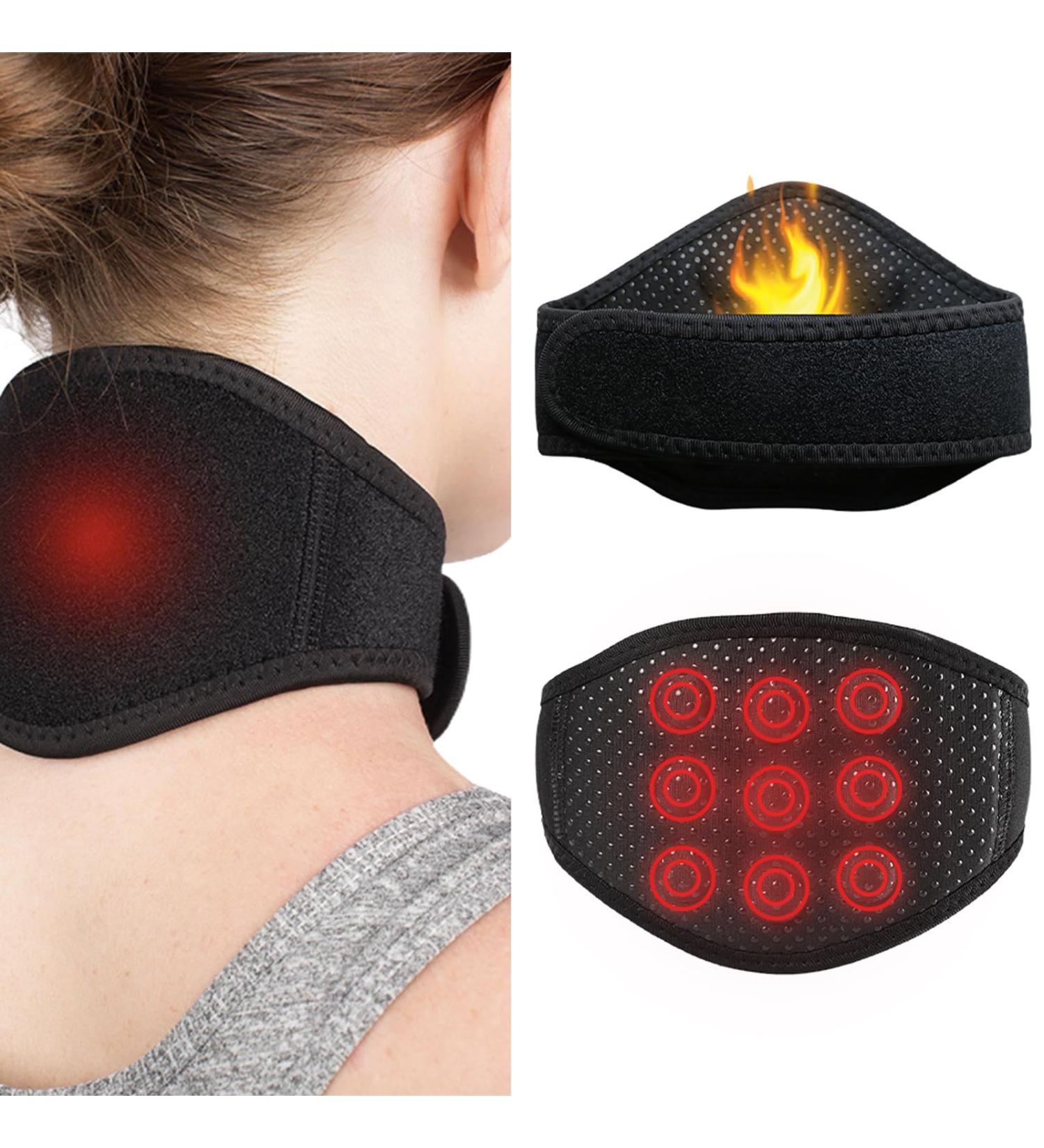 Self-Heating Neck Bandage | Magnetic Therapy Neck Warmer & Support | Winter Neck Protection for Pain Relief with 9 Magnets - Buy Online on GoSupps.com