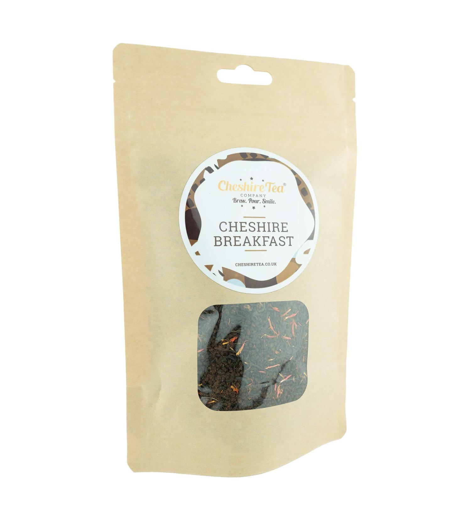 Cheshire Tea Company Premium Cheshire Breakfast 100g Ethically Sourced Loose Leaf Black English Breakfast Tea Leaves - Buy Online on GoSupps.com