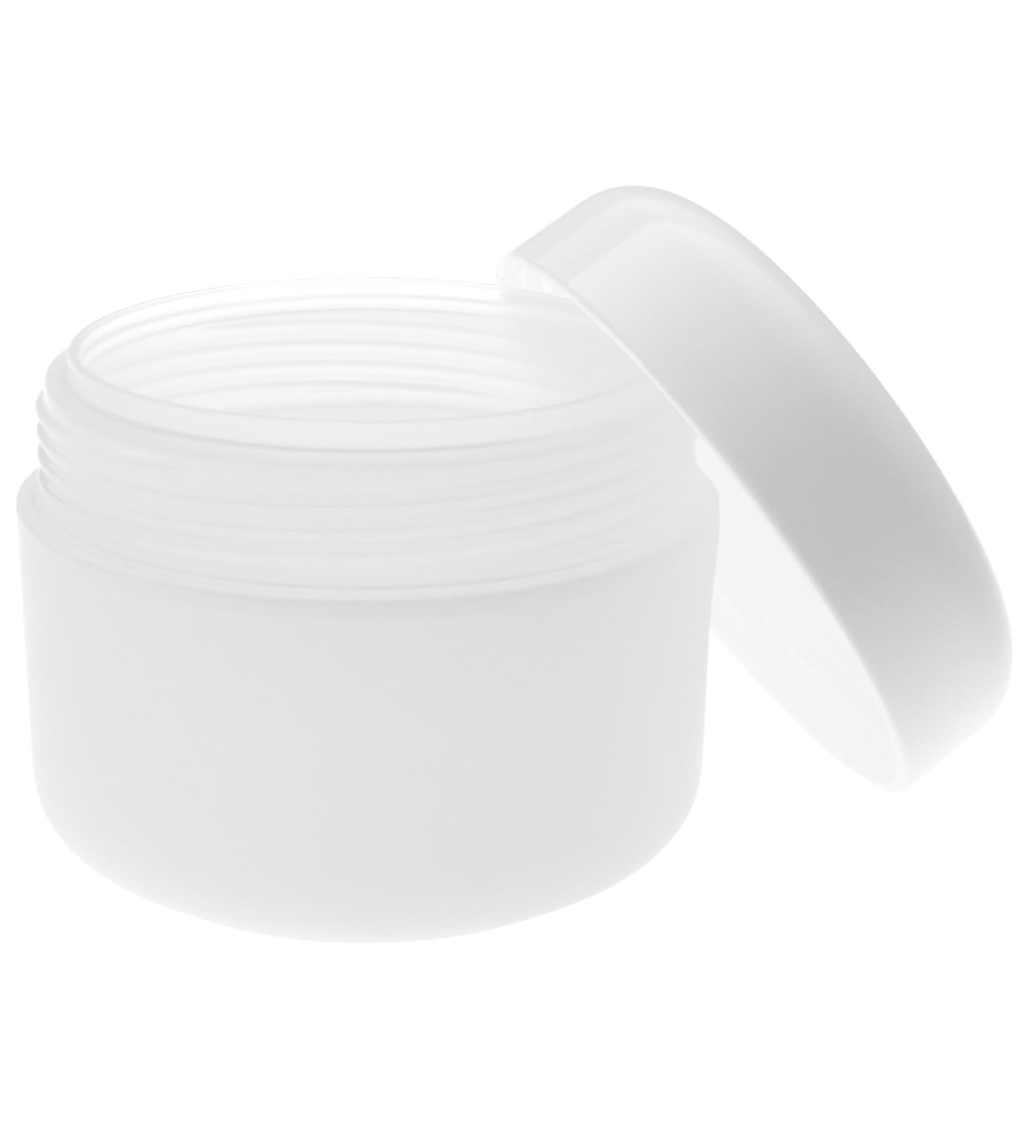 50 ml PP jar double-walled semi-transparent with white plastic lid 50 pieces