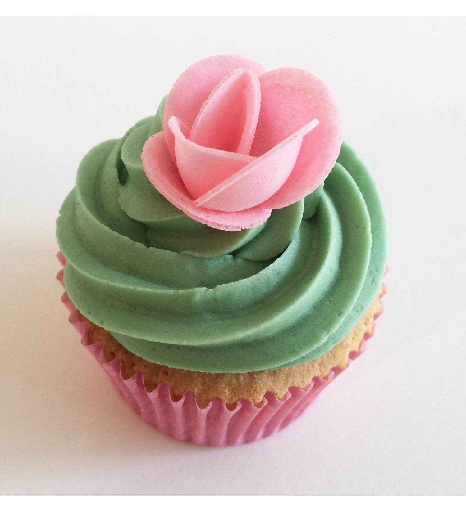 12 Pink Roses- Beautiful Edible 3D Wafer Cake Decorations - Buy Online on GoSupps.com