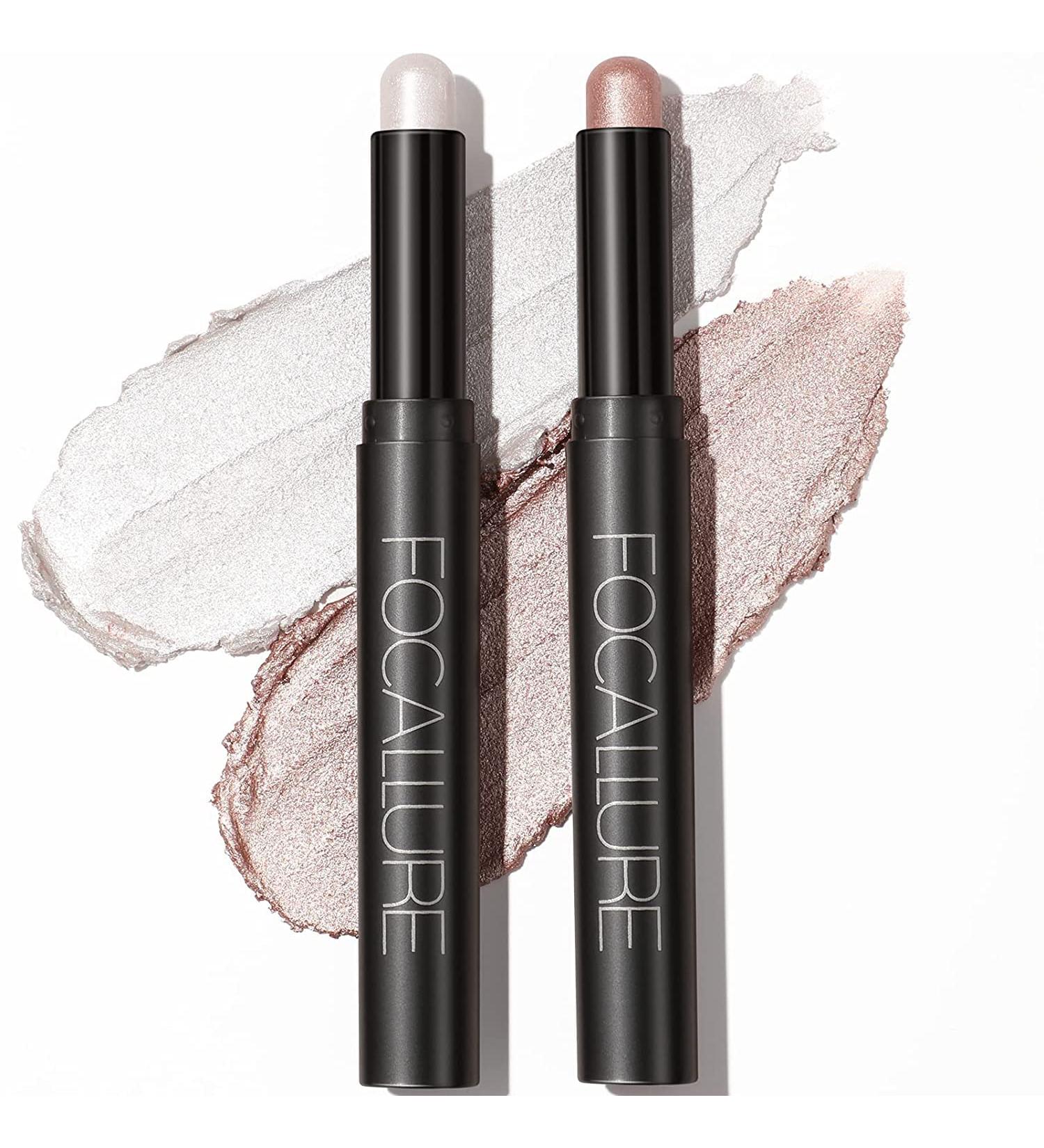 2 PCs Cream Eyeshadow Stick - Bright Waterproof Matt & Shimmering Eyeshadow Pen Crayon Set | Long-Lasting Makeup Tool (Twilight 0102) - International Shipping Available - Buy Online on GoSupps.com