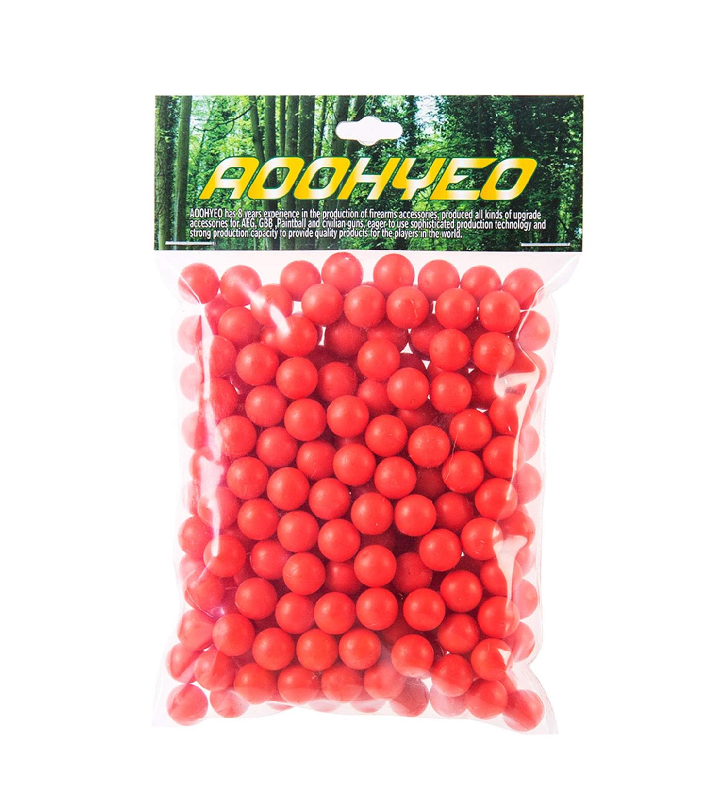 AOOHYEO 0.43 Caliber Paintballs - 250 Red Non-Lethal Rubber Balls for Outdoor Training Shooting - Buy Online on GoSupps.com