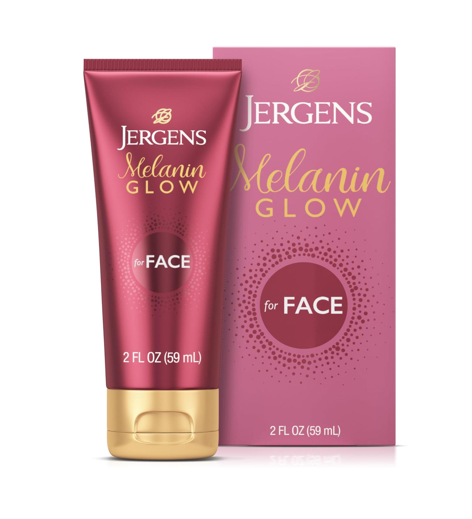 Jergens Melanin Glow Facial Glow Enhancer Luminizer and Moisturizer with Hyaluronic Acid Dermatologist-Tested Non-Comedogenic 2Oz 2 Fl Oz (Pack of 1) Facial Luminizer and Moisturizer 2 Fl Oz - Buy Online on GoSupps.com