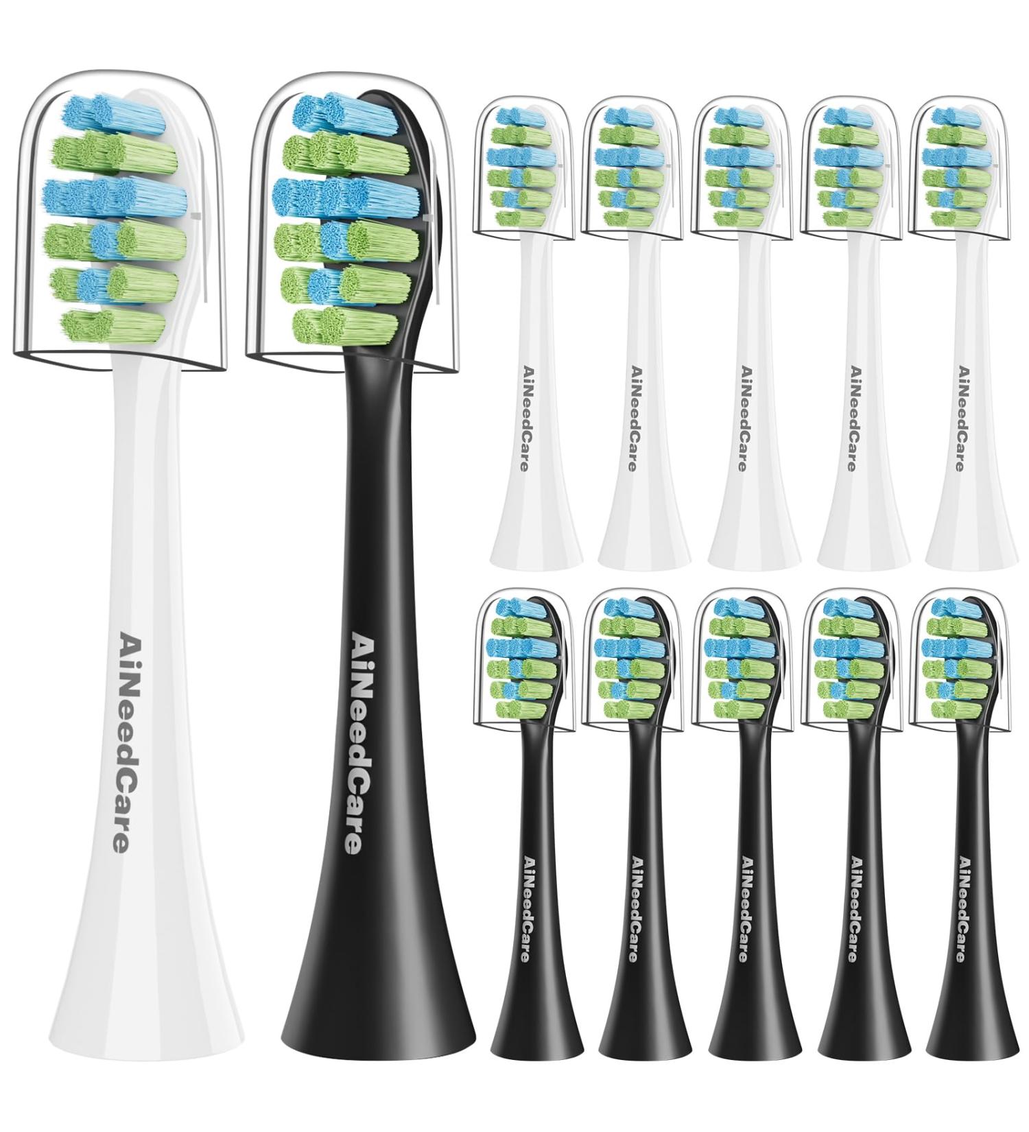 Toothbrush Replacement Heads for 7AM2M AM101/AM105 Electric Toothbrush - 12 Pack Soft Bristles - Buy Online on GoSupps.com