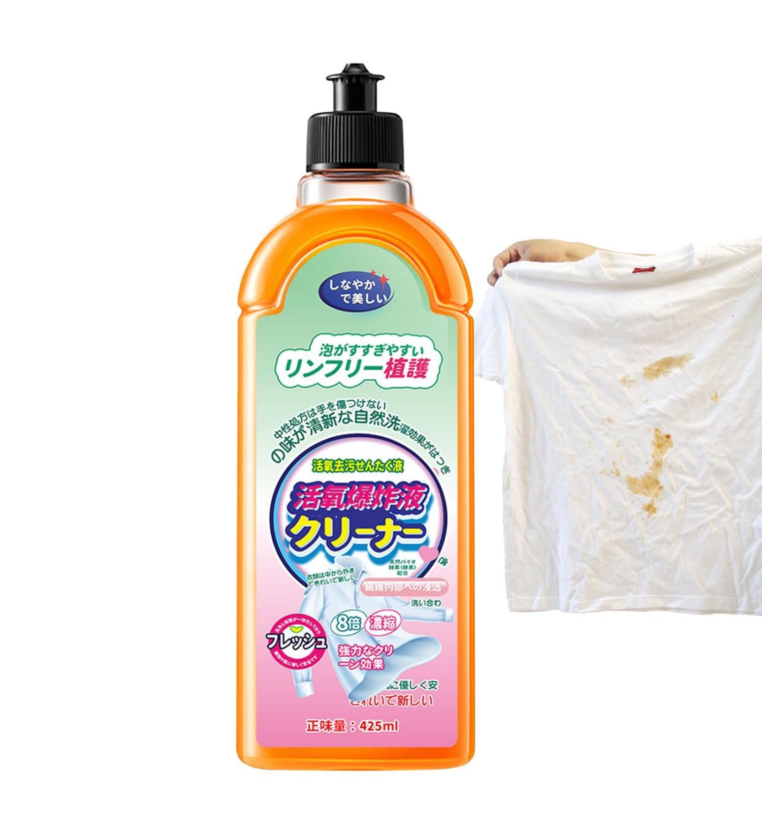 Laundry Detergent Mild Concentrated Oxygen Laundry Detergent - 425ml Clothes Cleaning Liquid Sweat Stain Remover Oil Stain Laundry Detergent for Clothes Wynott - Buy Online on GoSupps.com