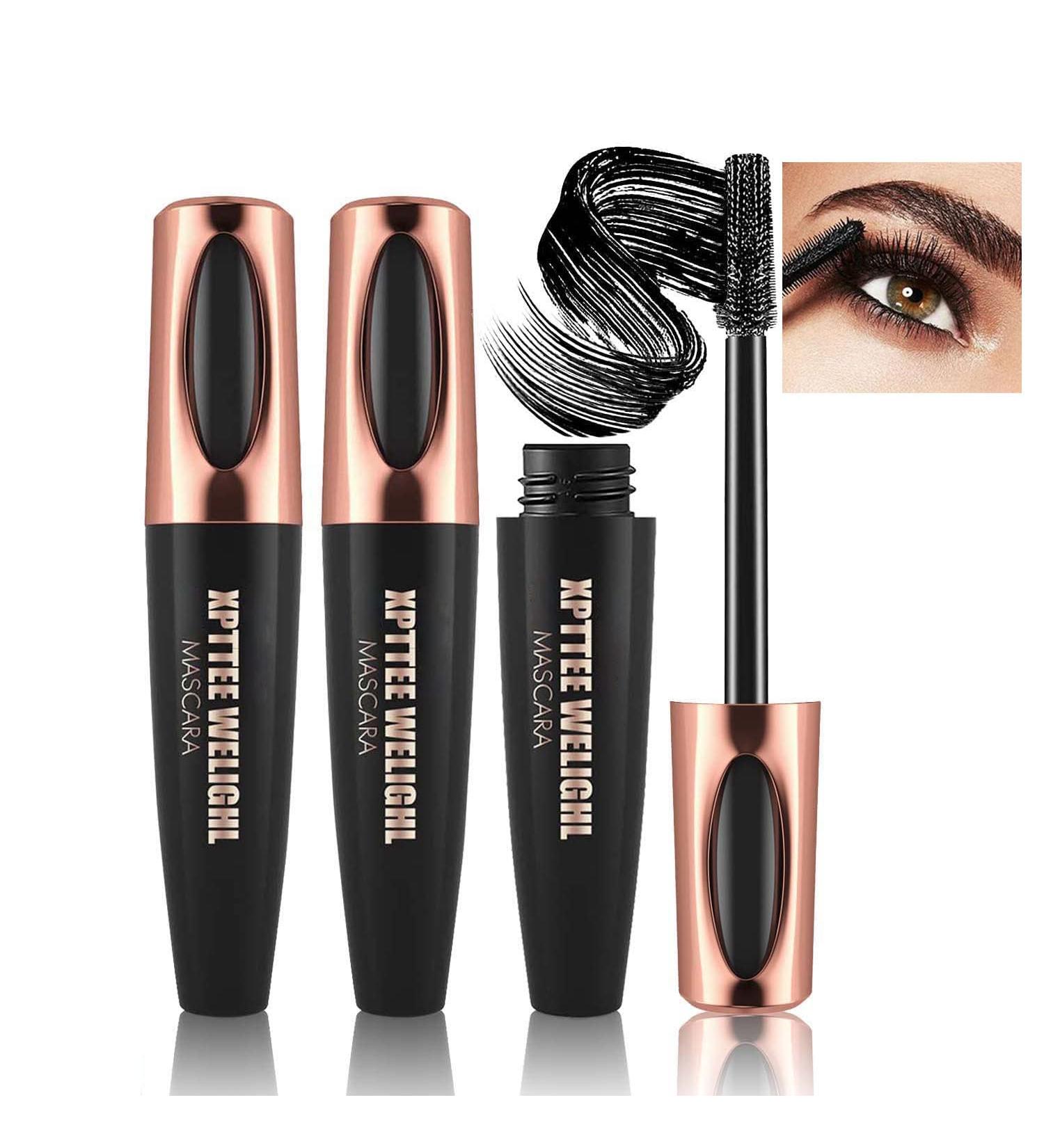 4D Silk Fiber Black Mascara 2 Pack - Voluminous & Lengthening, Waterproof & Smudge-Proof - Buy Online on GoSupps.com