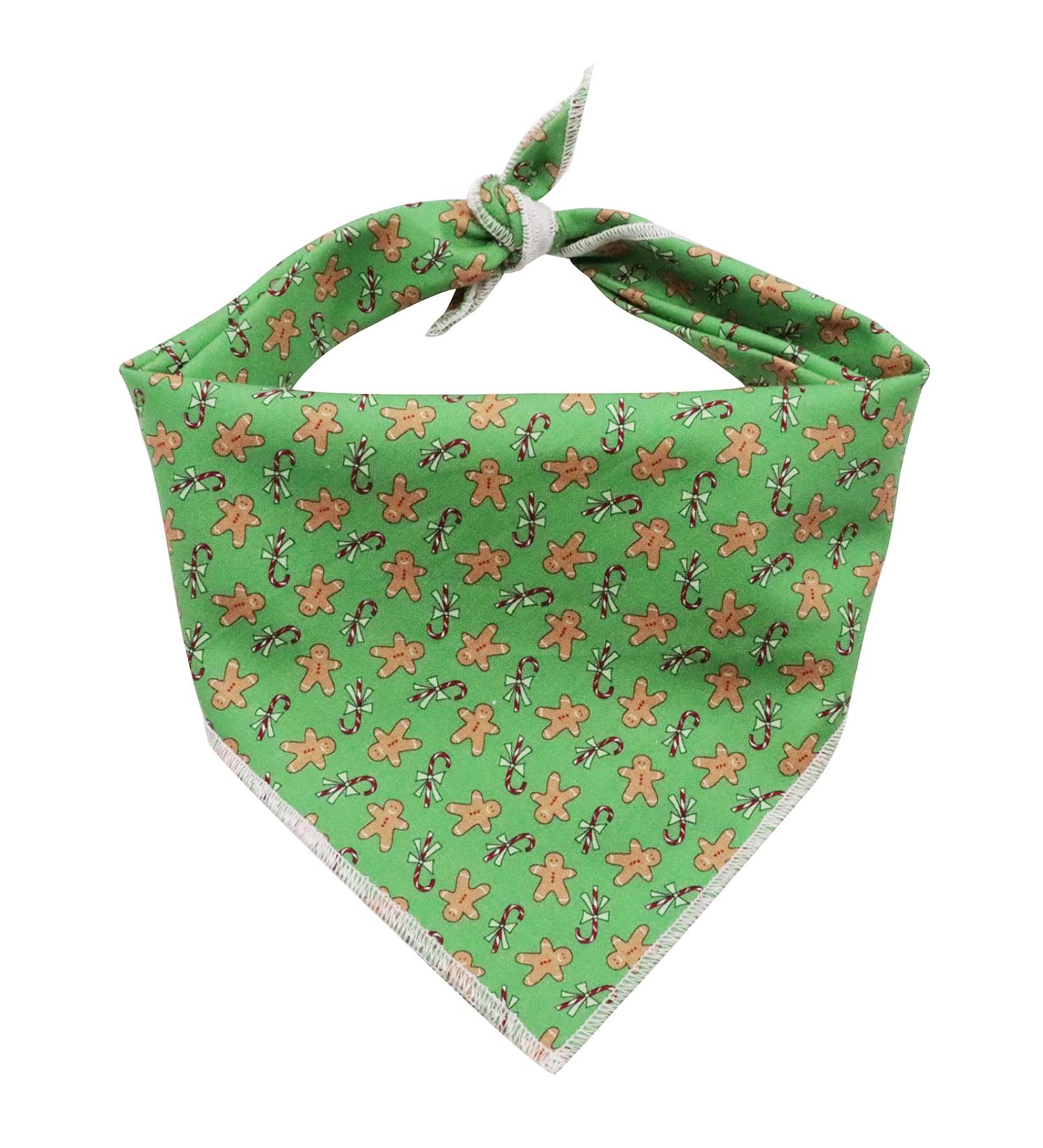 Christmas Gingerbread Man Dog Bandana - Lionet Paws Triangle Scarf for Small Medium & Large Dogs - Buy Online on GoSupps.com