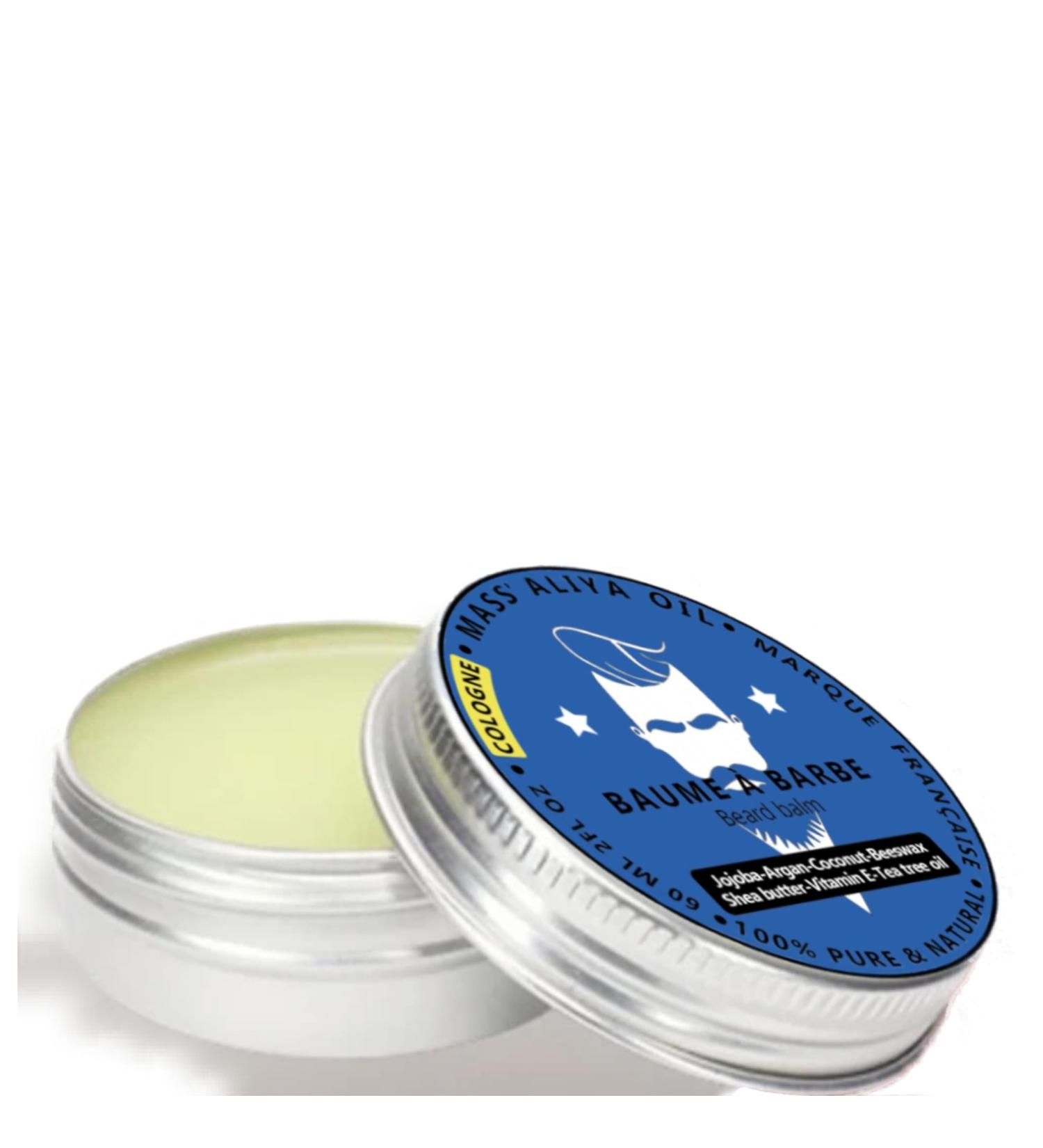 Mass Aliya Oil Men's Beard Balm - 100% pure and natural - Leave-in treatment with shea argan jojoba coconut and vitamin E. Softens styles and moisturizes the beard and mustache. 60 ml (Cologne) - Buy Online on GoSupps.com