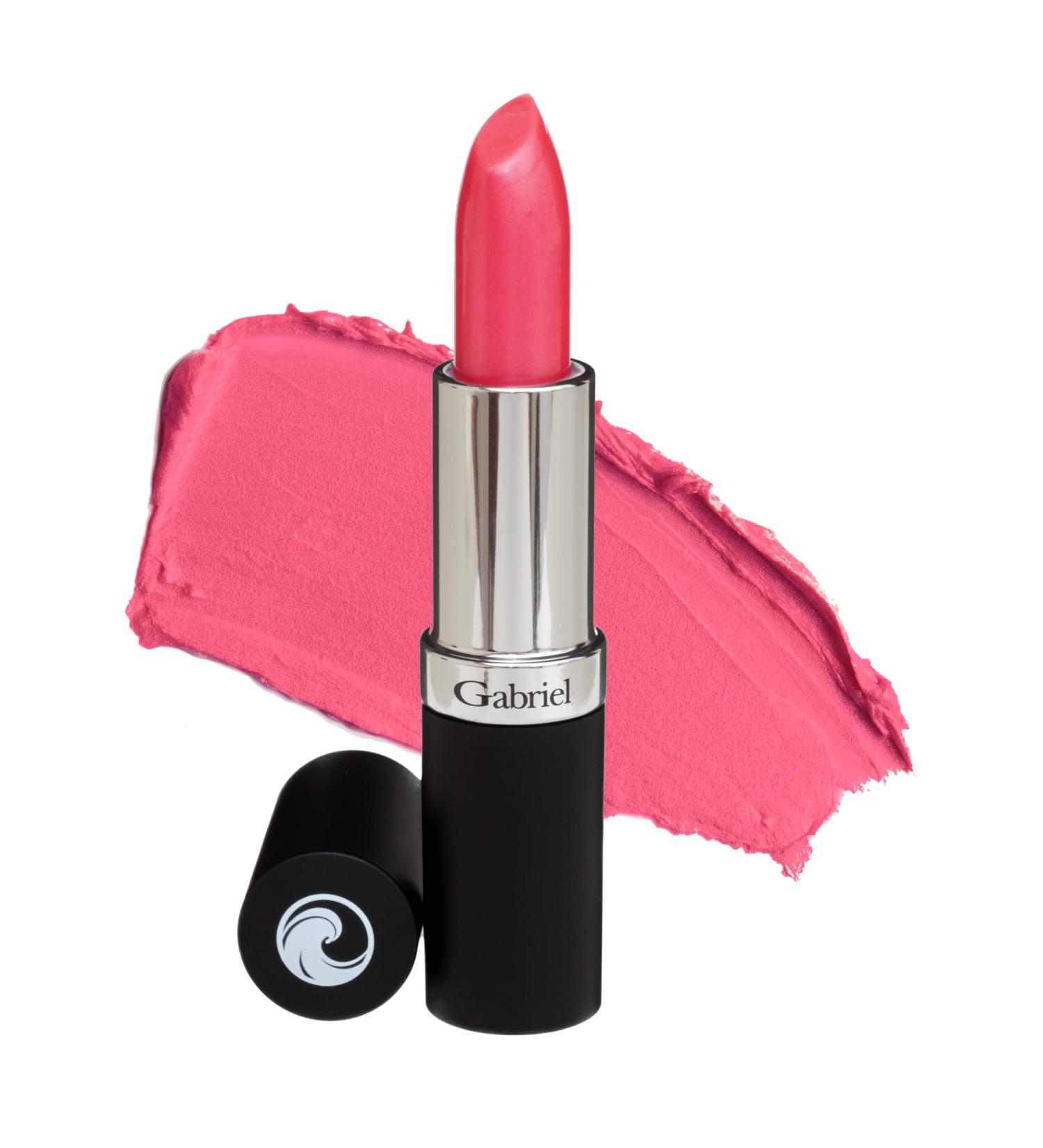 Gabriel Cosmetics Sheer Pink Lipstick - Bubble Gum Pink/Cool Cr me - Natural & Paraben-Free - Vegan, Gluten-Free & Cruelty-Free - Infused with Jojoba Seed Oil & Aloe - 0.13 oz - Buy Online on GoSupps.com