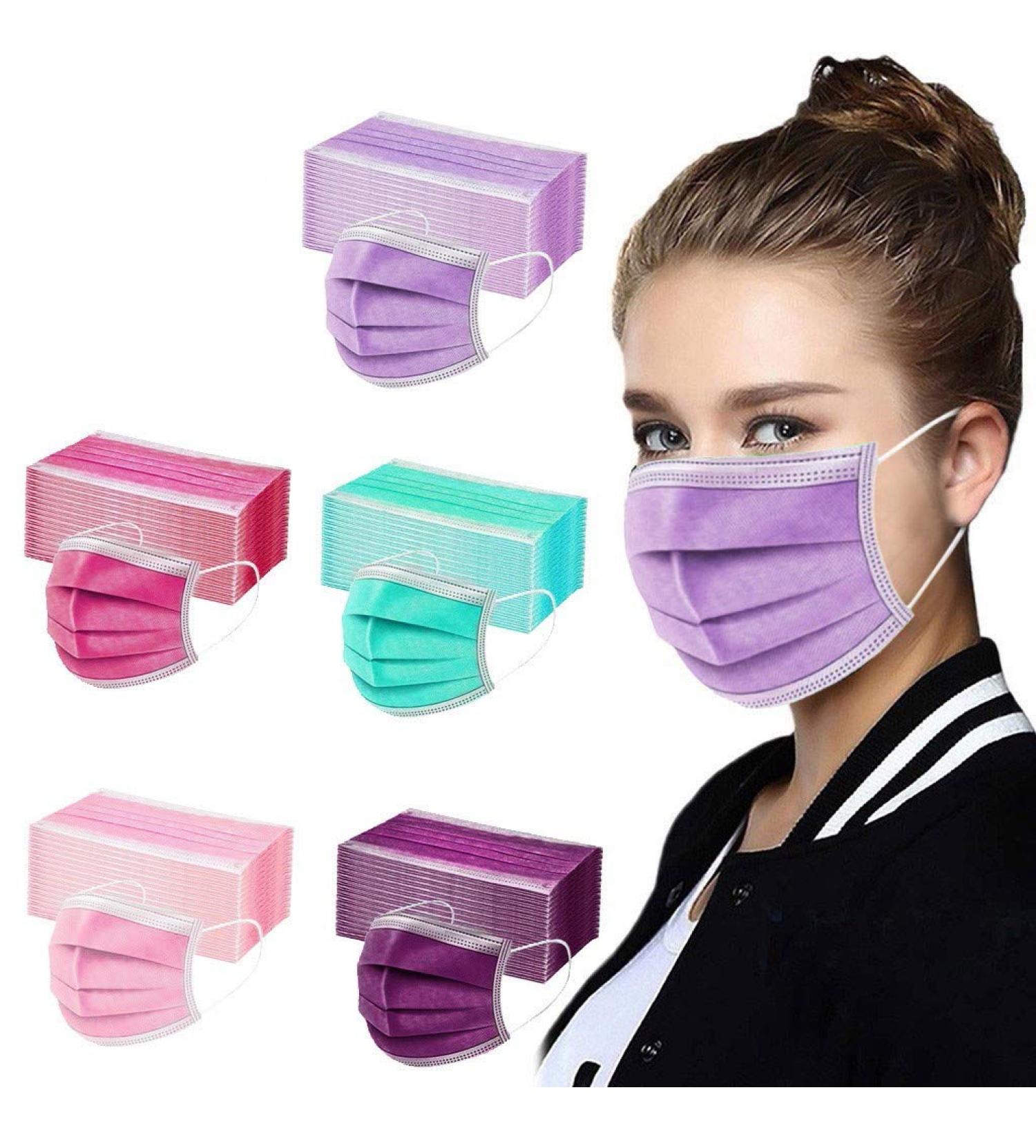 Buy Amyglin 50PC Disposable 3-Layer Non-Woven Fabric Mouth-Nose Protection Bandana - Butterfly Motif Breathable & Multifunction for Adults - Buy Online on GoSupps.com