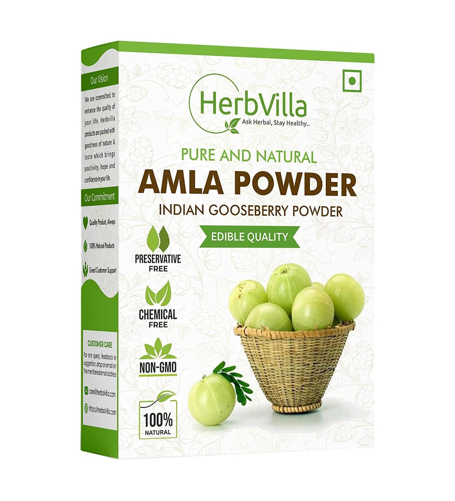  QURA QURA Amla Indian Gooseberry Powder for Hair Growth (250 grams) Black Color for Drinking and Eating - Buy Online on GoSupps.com