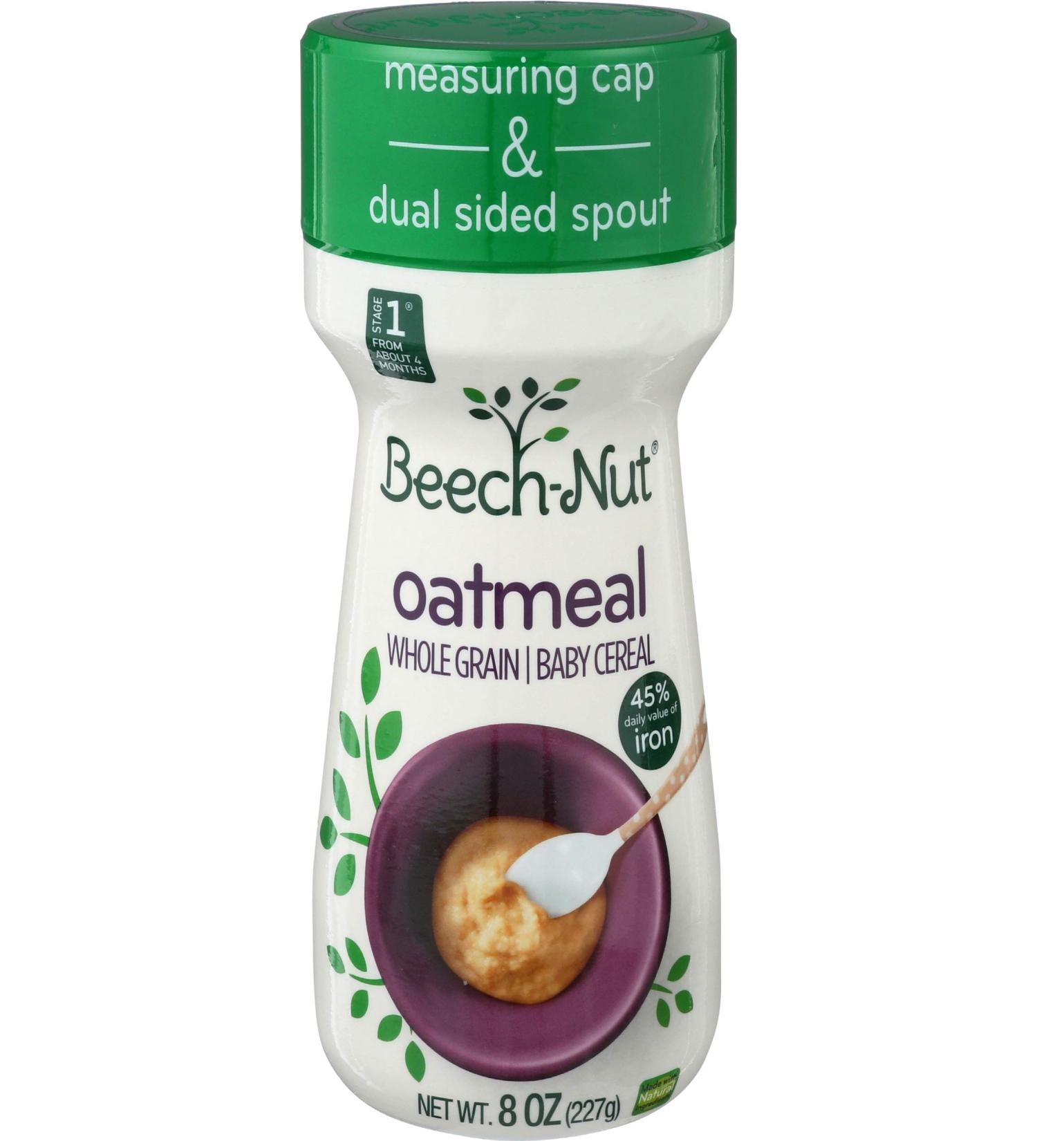 Beech-Nut Whole Grain Baby Cereal Oatmeal Stage 1 - 8 oz (227 g) | Healthy Infant Nutrition - Buy Online on GoSupps.com