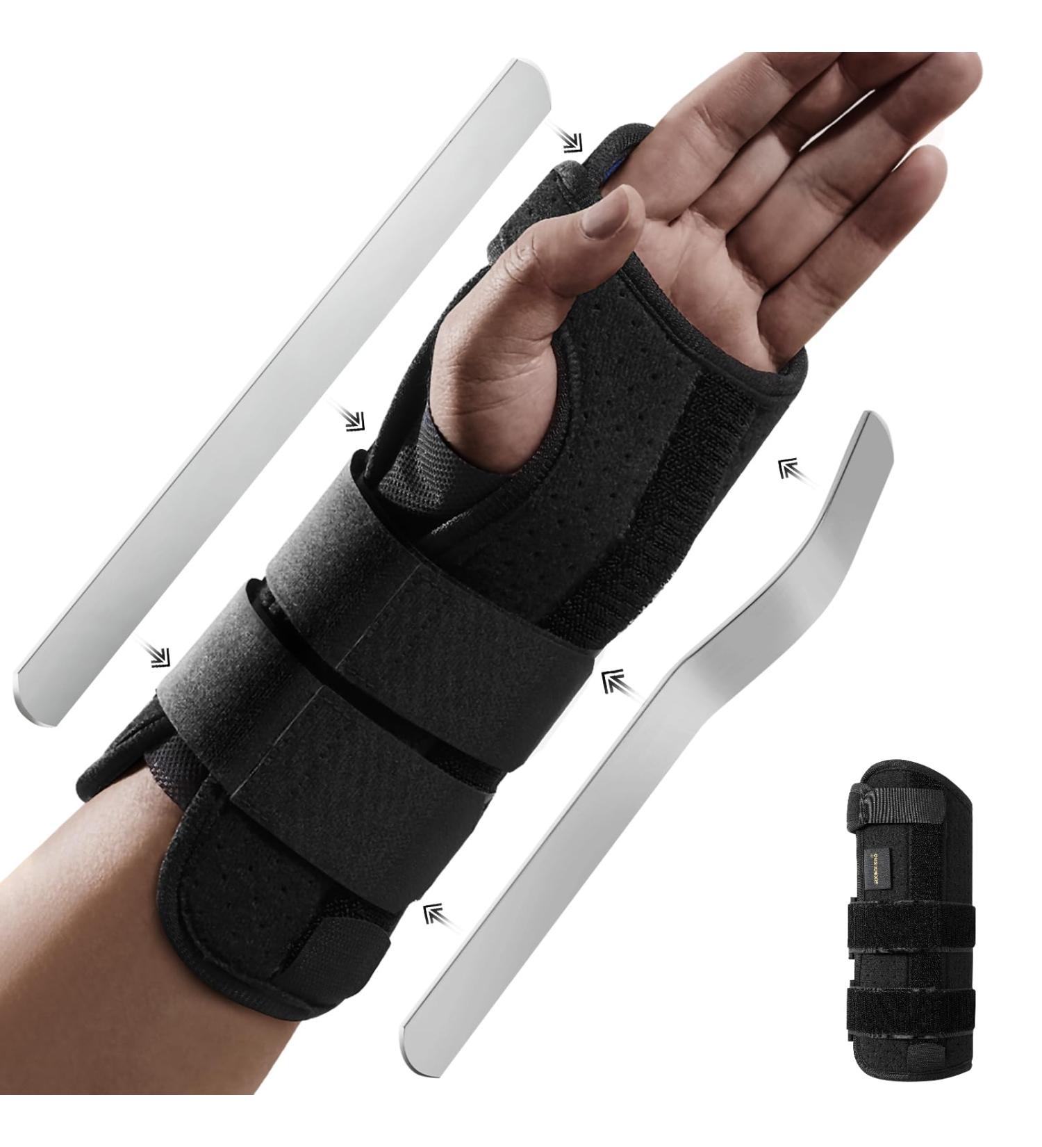Adjustable Carpal Tunnel Wrist Brace with Removable Metal Compression Support - Right L/XL - Buy Online on GoSupps.com