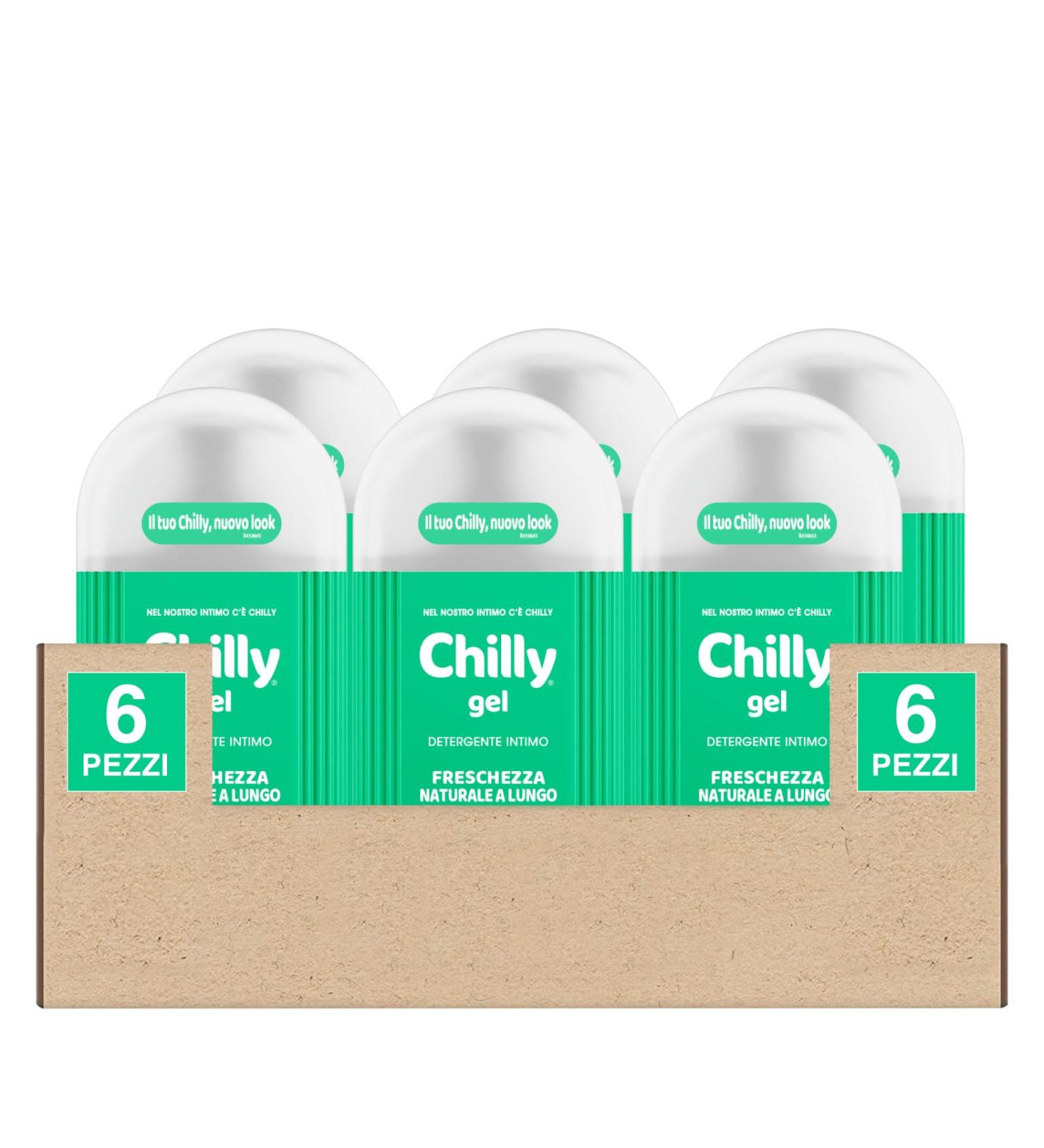  Chilly Chilly Cleansing Gel in a fresh anti-odor formula with a pH of 5 for long-lasting natural freshness and clinically tested menthol 6 x 300ml bottles - Buy Online on GoSupps.com