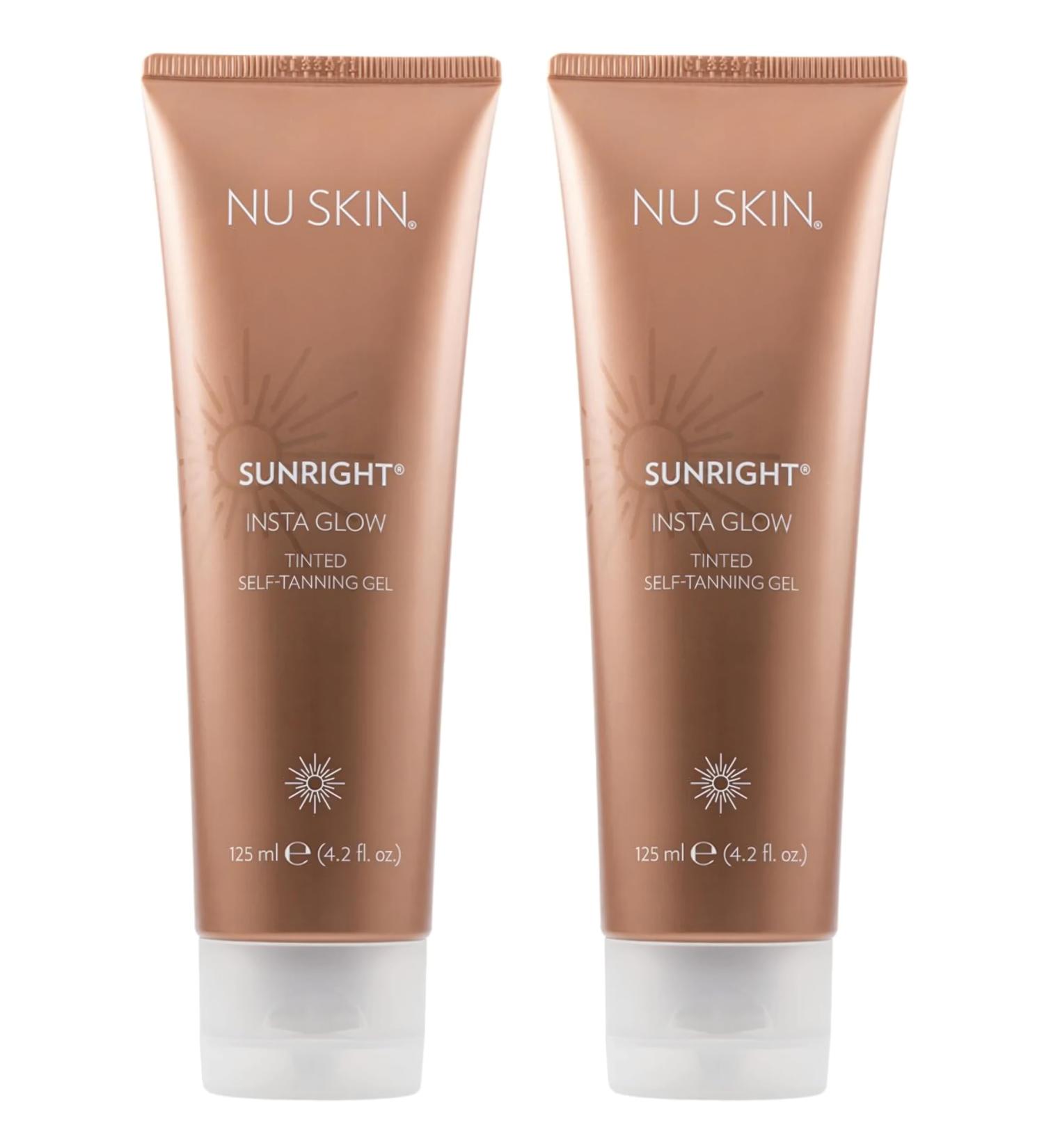Nu Skin Sunright Insta Glow Self Tanner Gel | Natural Summer Tan for Face & Body | Beauty & Skin Care | Vitamin E & Avocado Oil | Natural Body Bronzer with DHA & Amino Acids | 4.2 oz | 2 Pack 4.2 Ounce (Pack of 2) - Buy Online on GoSupps.com