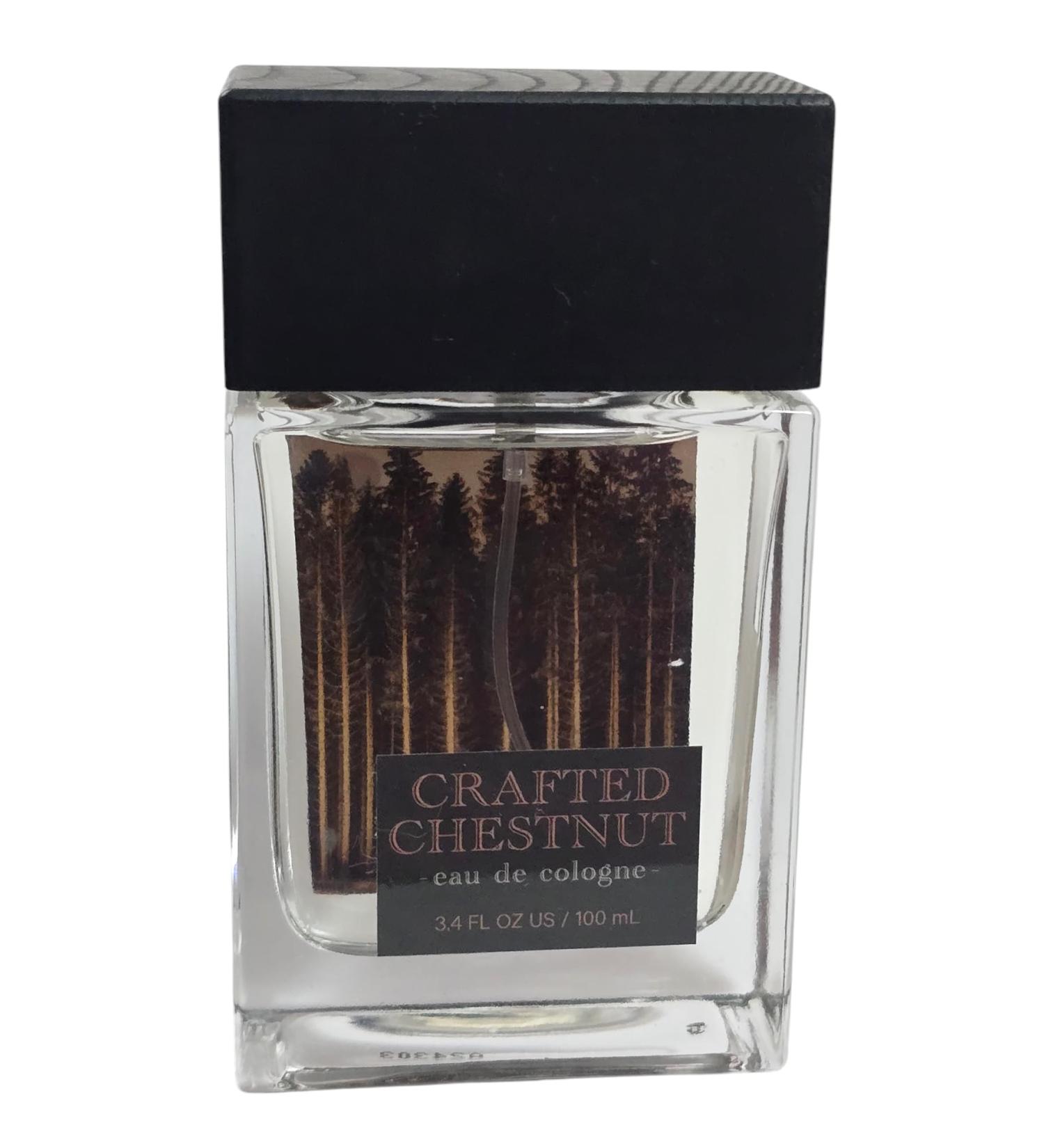 Tru Fragrance Crafted Chestnut Sandalwood & Amber Eau De Cologne 3.4.fl.oz Unboxed