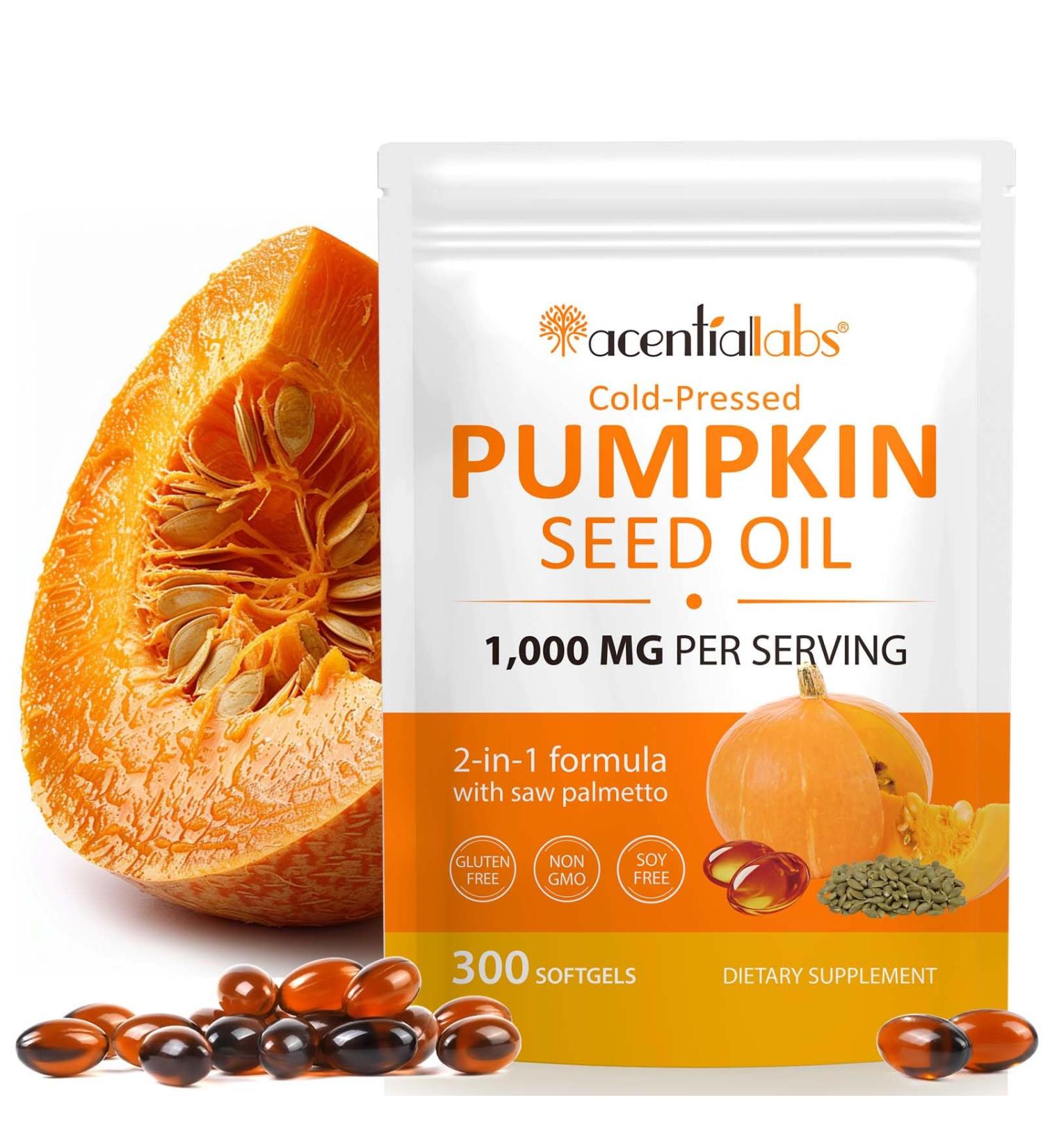  JYW 300 Capsules Pumpkin Seed Oil Pumpkin Seed Extract | 2 in 1 Pumpkin Seed Oil for Hair Growth Cold Pressed Supports Hair Hair - Buy Online on GoSupps.com