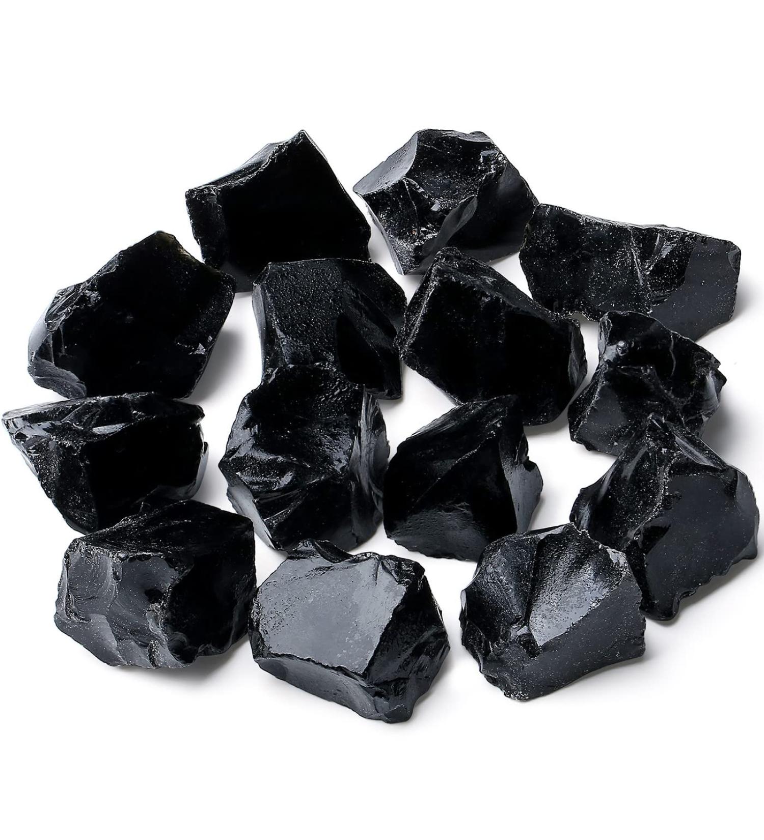 Xiannvxi Obsidian Stone Crystals - 100% Natural Healing Rocks | Bulk Raw Stones for Reiki & Wellness (200g) - Buy Online on GoSupps.com