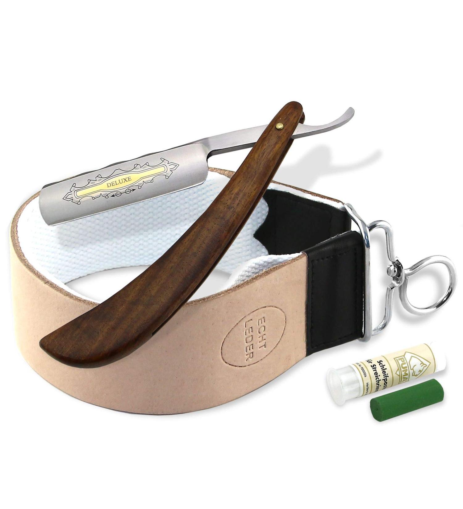 Premium Gift Shaving Set - Solingen Razor Leather Strop & Paste | International Shipping Available - Buy Online on GoSupps.com