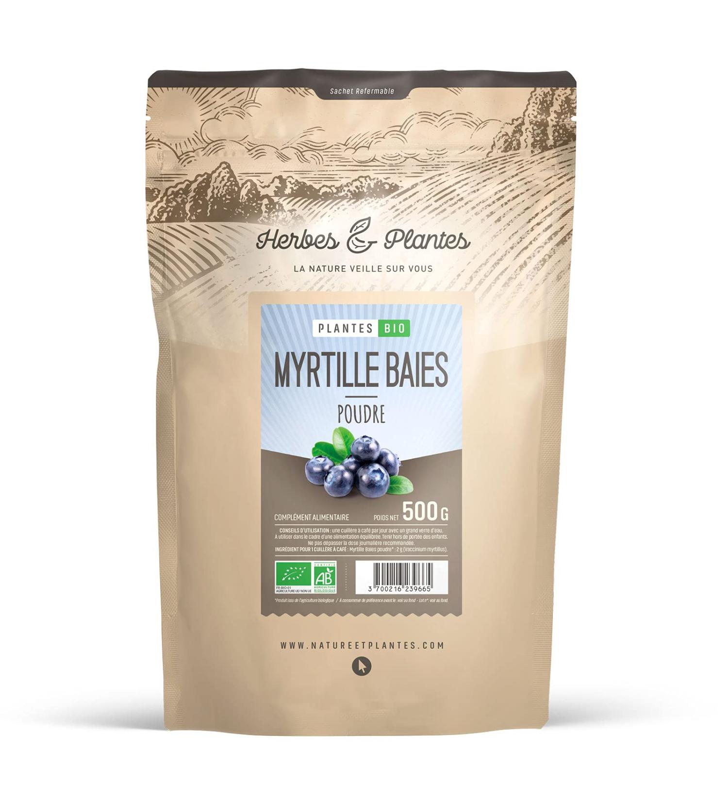 Myrtille Baie Bio 500 gr de poudre